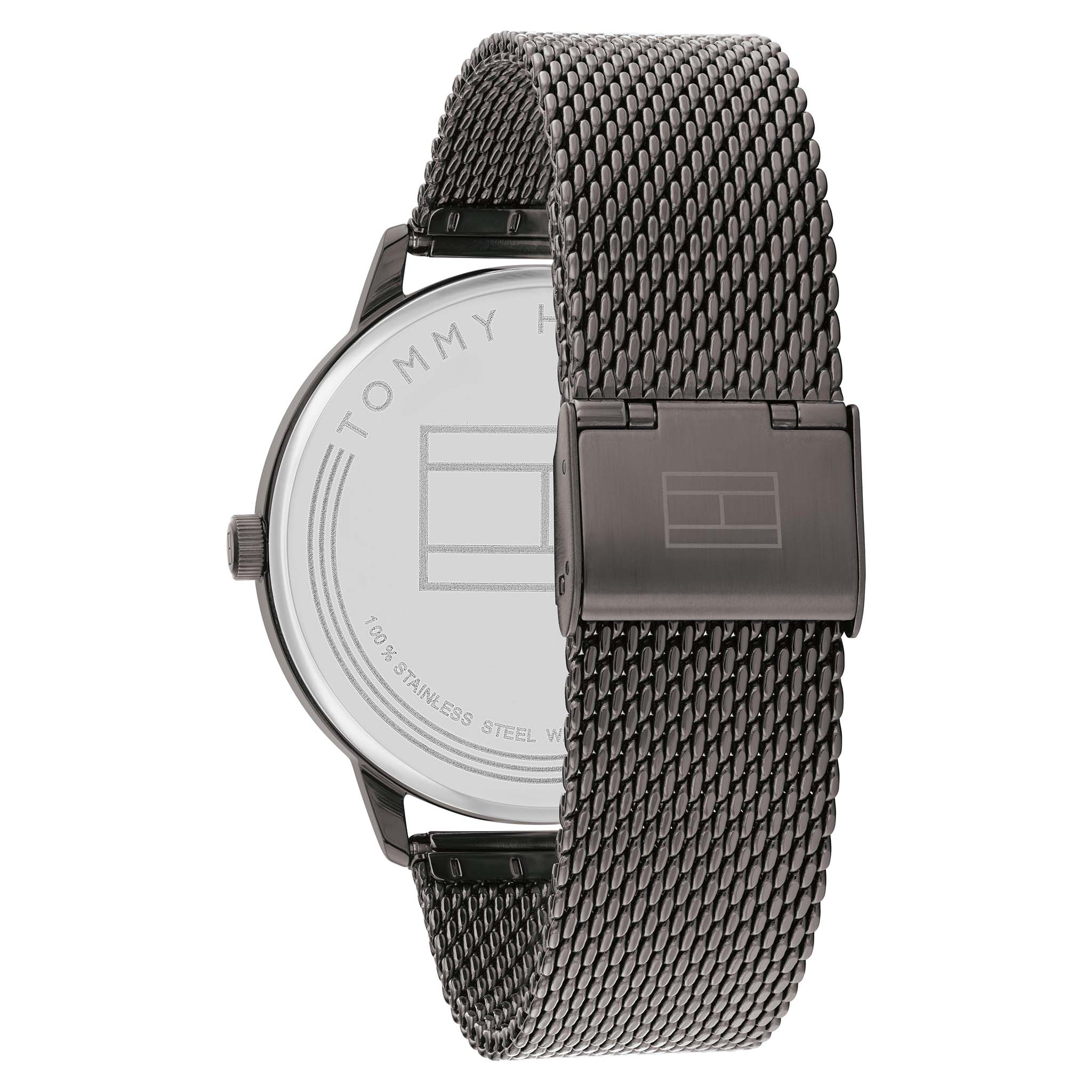 Tommy Hilfiger Grey Mesh Navy Dial Men's Basic Watch - 1791878