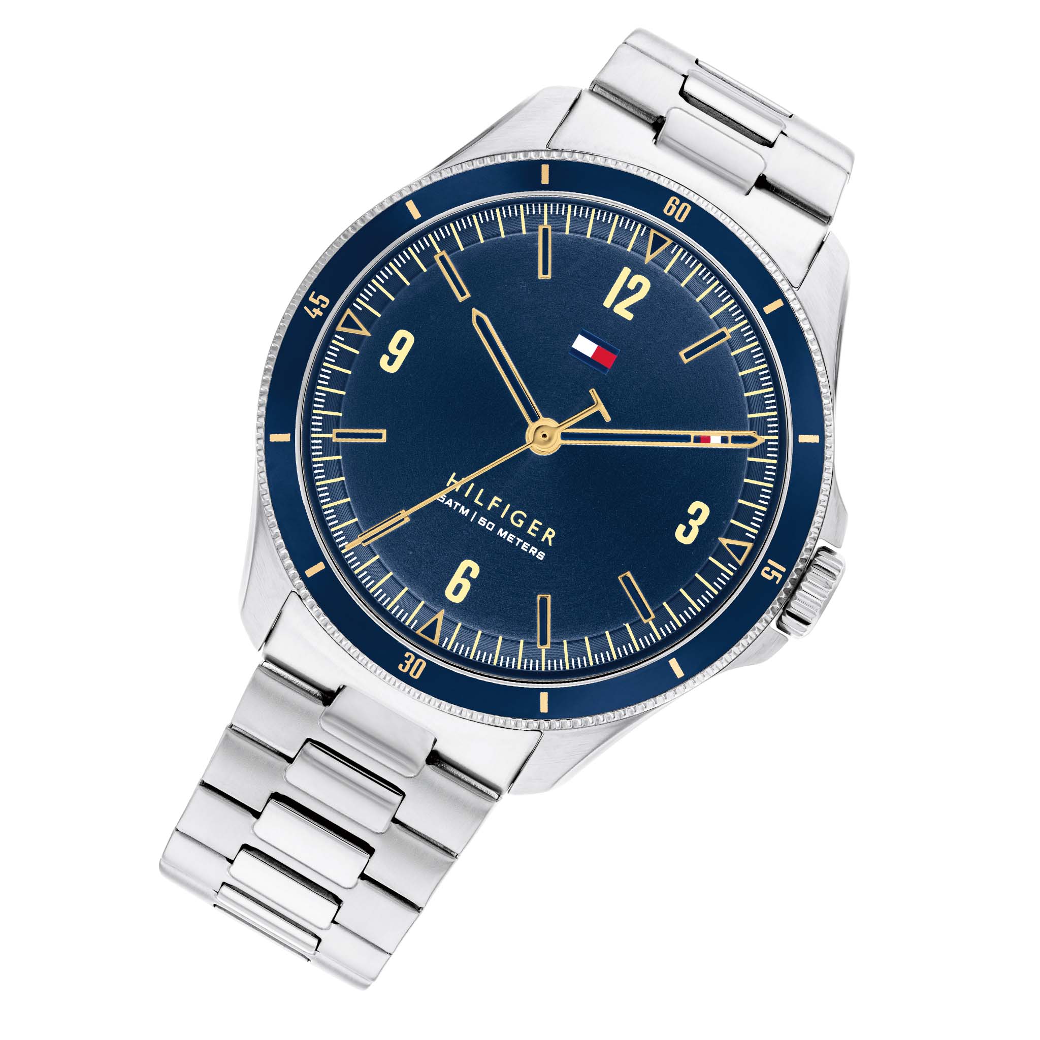 Tommy Hilfiger Silver Steel Navy Dial Men's Watch - 1791902