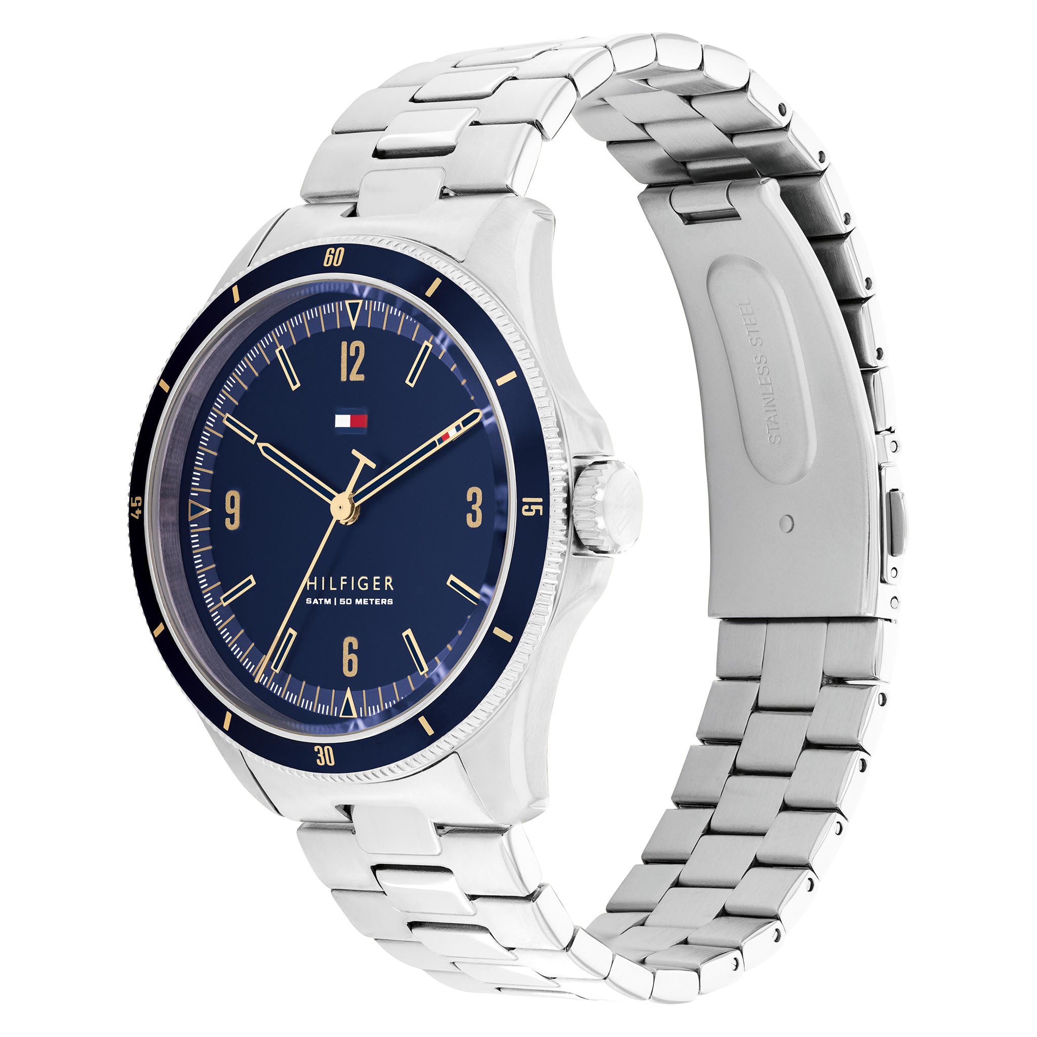 Tommy Hilfiger Silver Steel Navy Dial Men's Watch - 1791902