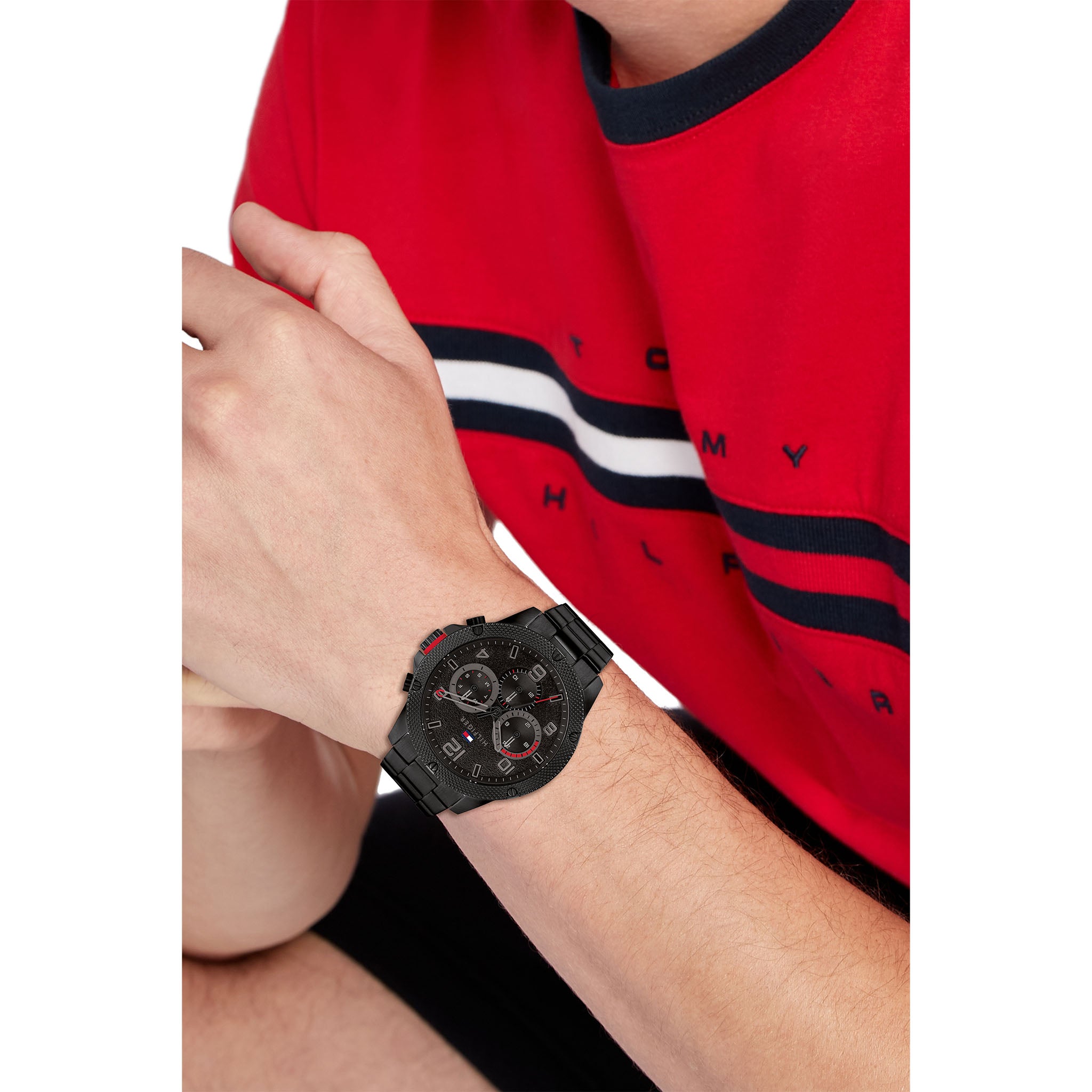 Tommy Hilfiger Black Dial Multi-function Men's Watch - 1792030