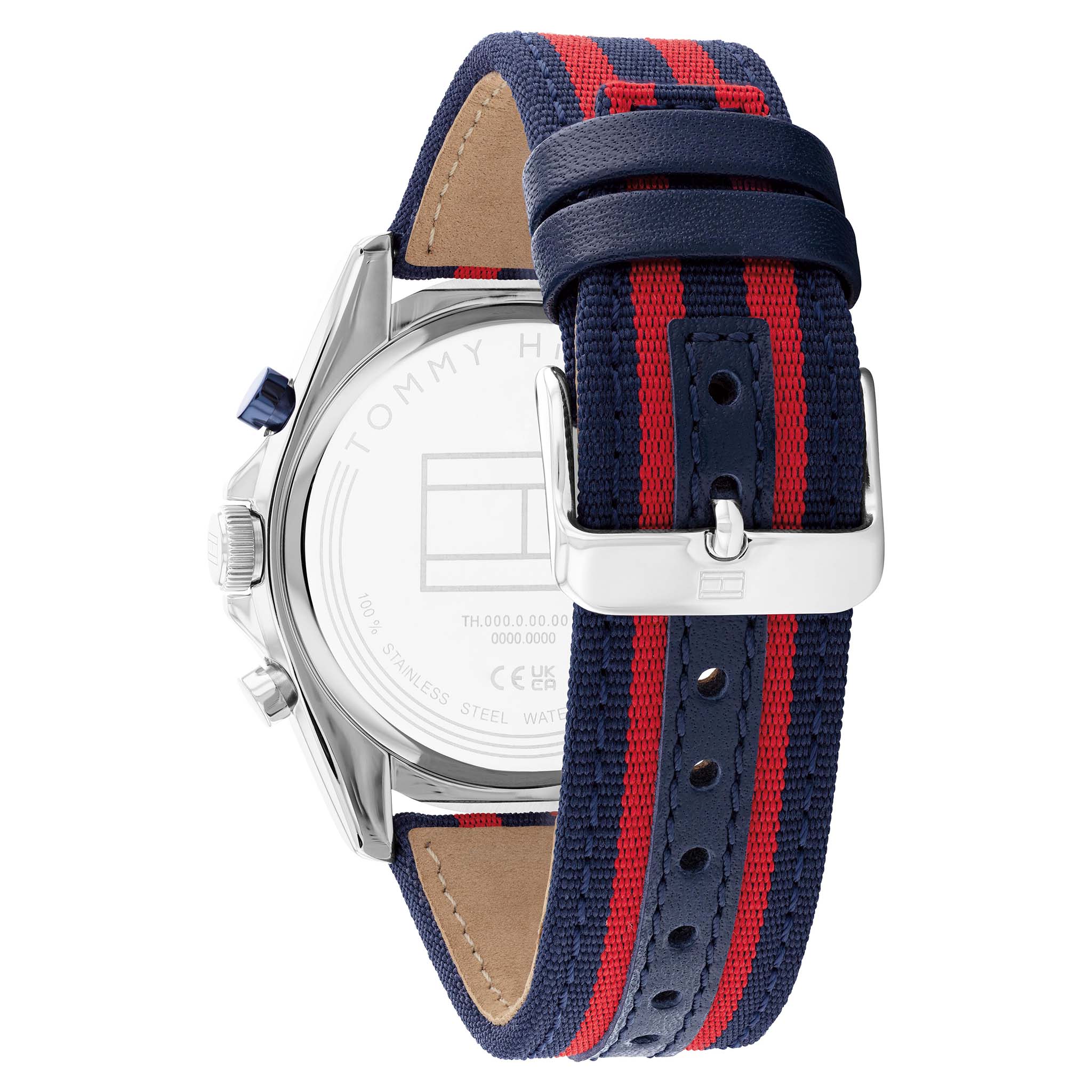 Tommy Hilfiger Blue Nylon White Dial Multi-function Men's Watch - 1792035