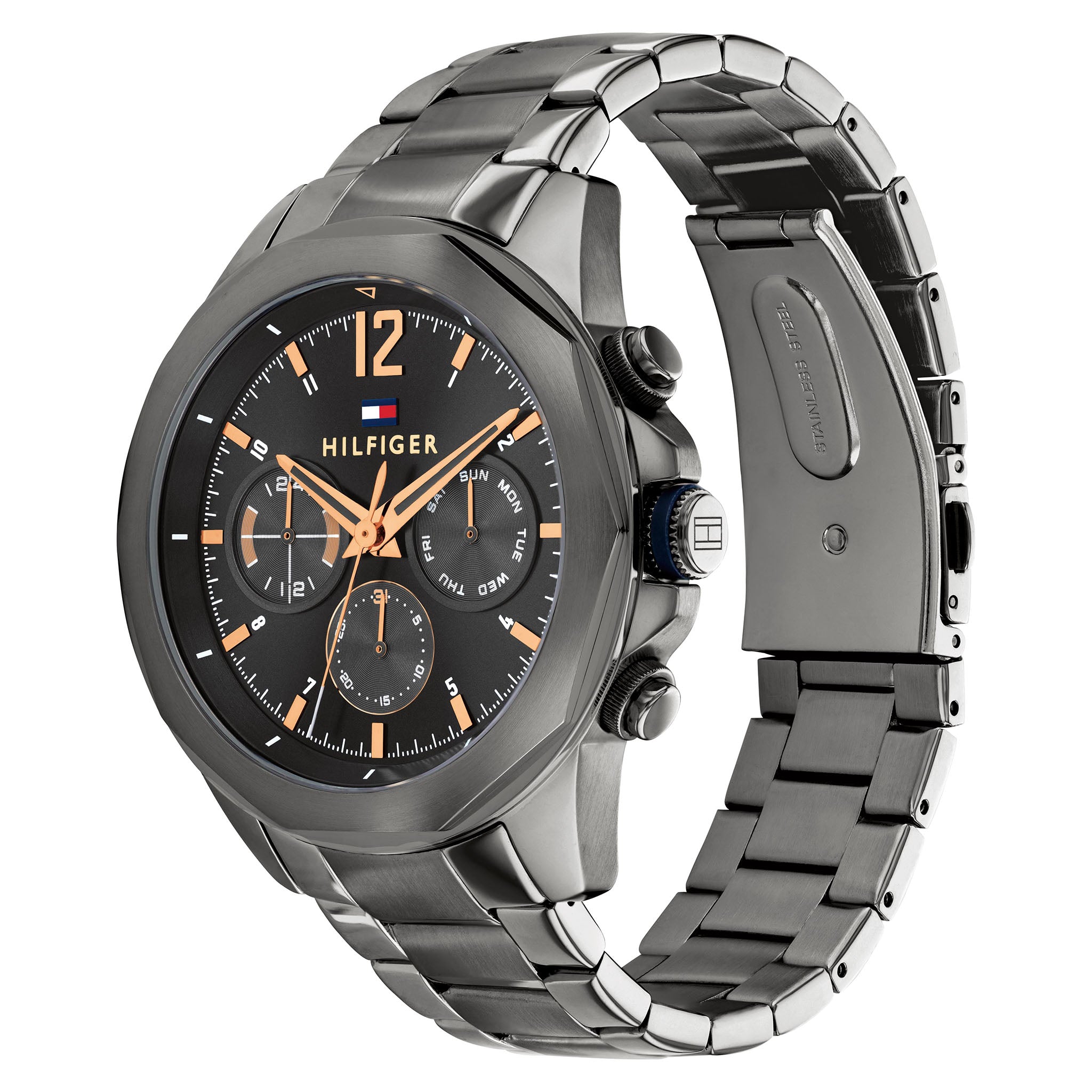 Tommy Hilfiger Grey Steel Dark Grey Dial Multi-function Men's Watch - 1792061