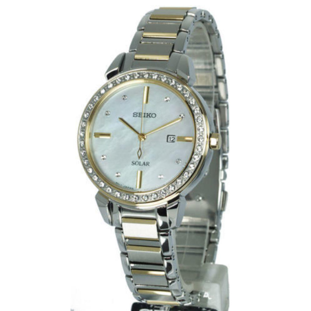Seiko Conceptual Solar Powered Crystal Encrusted Ladies Watch - SUT328P