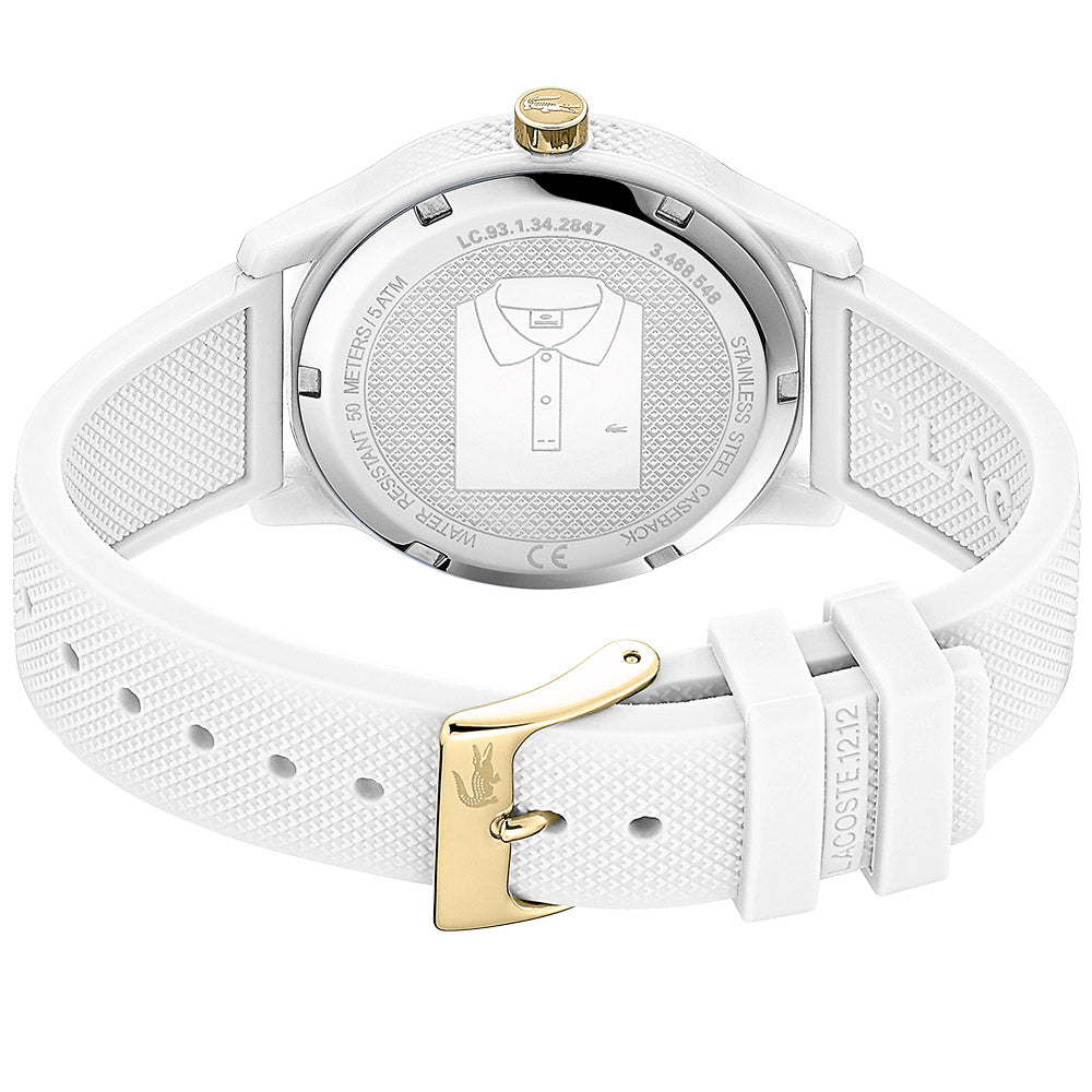 Lacoste The 12.12 White Silicone Women's Watch - 2001063
