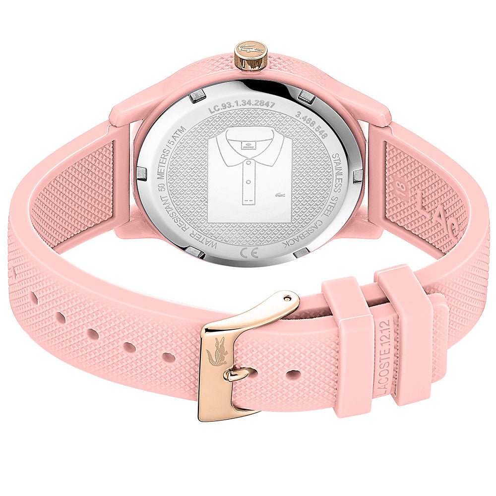 Lacoste The 12.12 Pink Silicone Women's Watch - 2001065