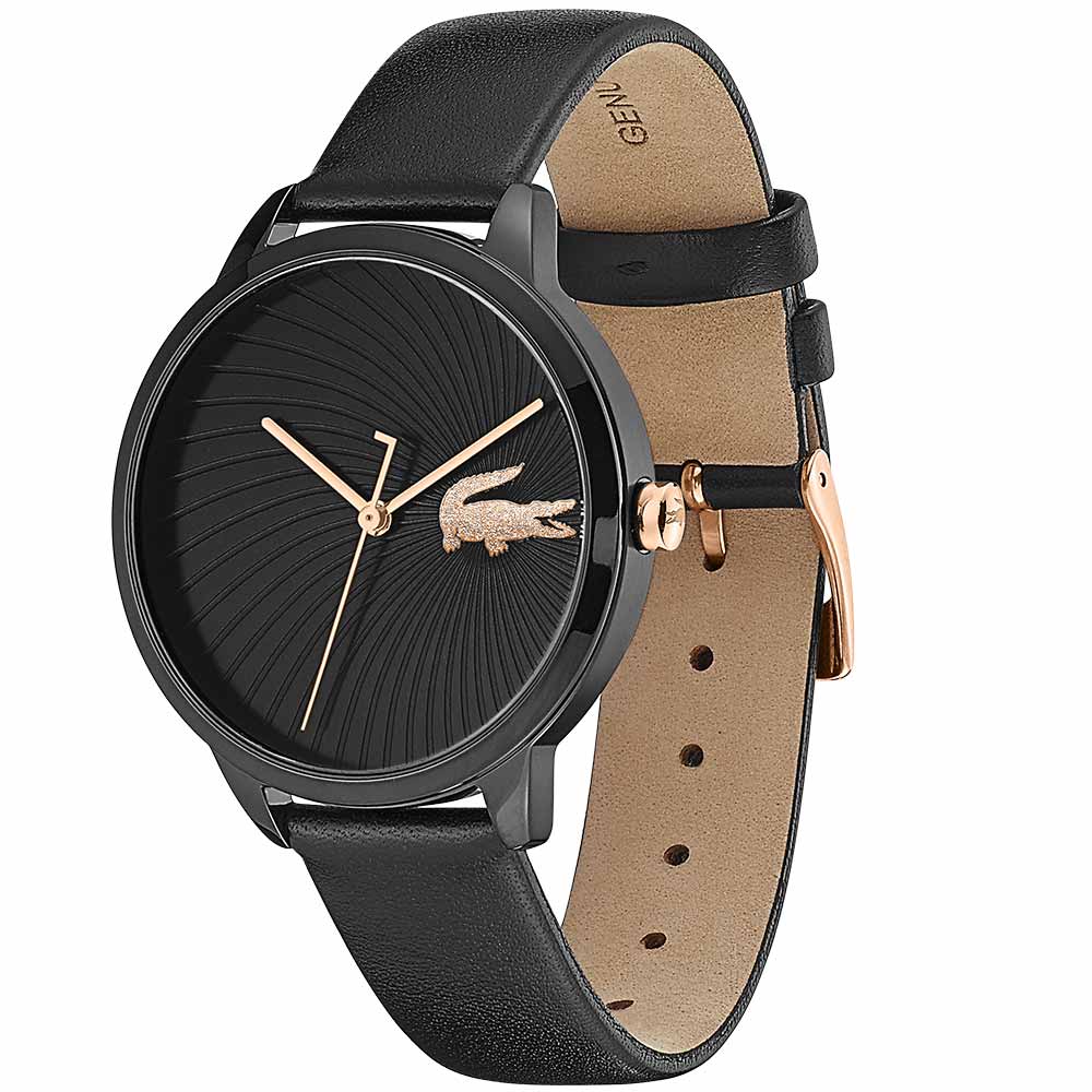 Lacoste Lexi Black Leather Ladies Watch - 2001069