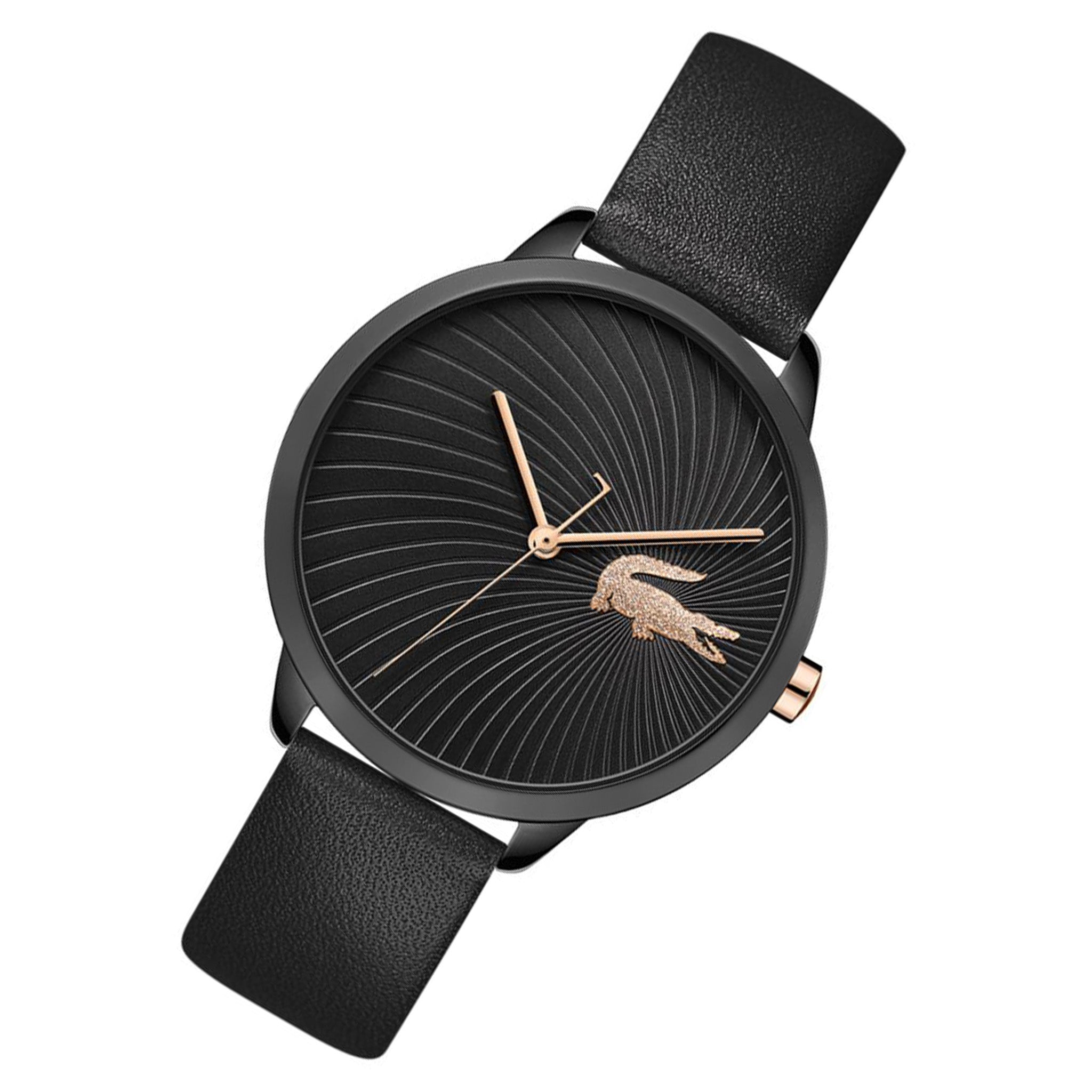 Lacoste Lexi Black Leather Ladies Watch - 2001069