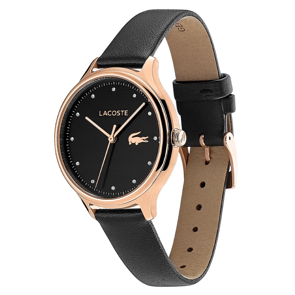 Lacoste Constance Black Leather Women's Watch - 2001086