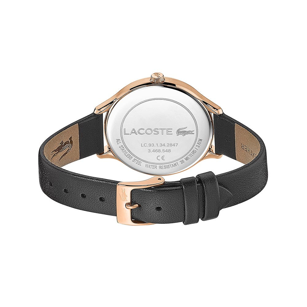 Lacoste Constance Black Leather Women's Watch - 2001086
