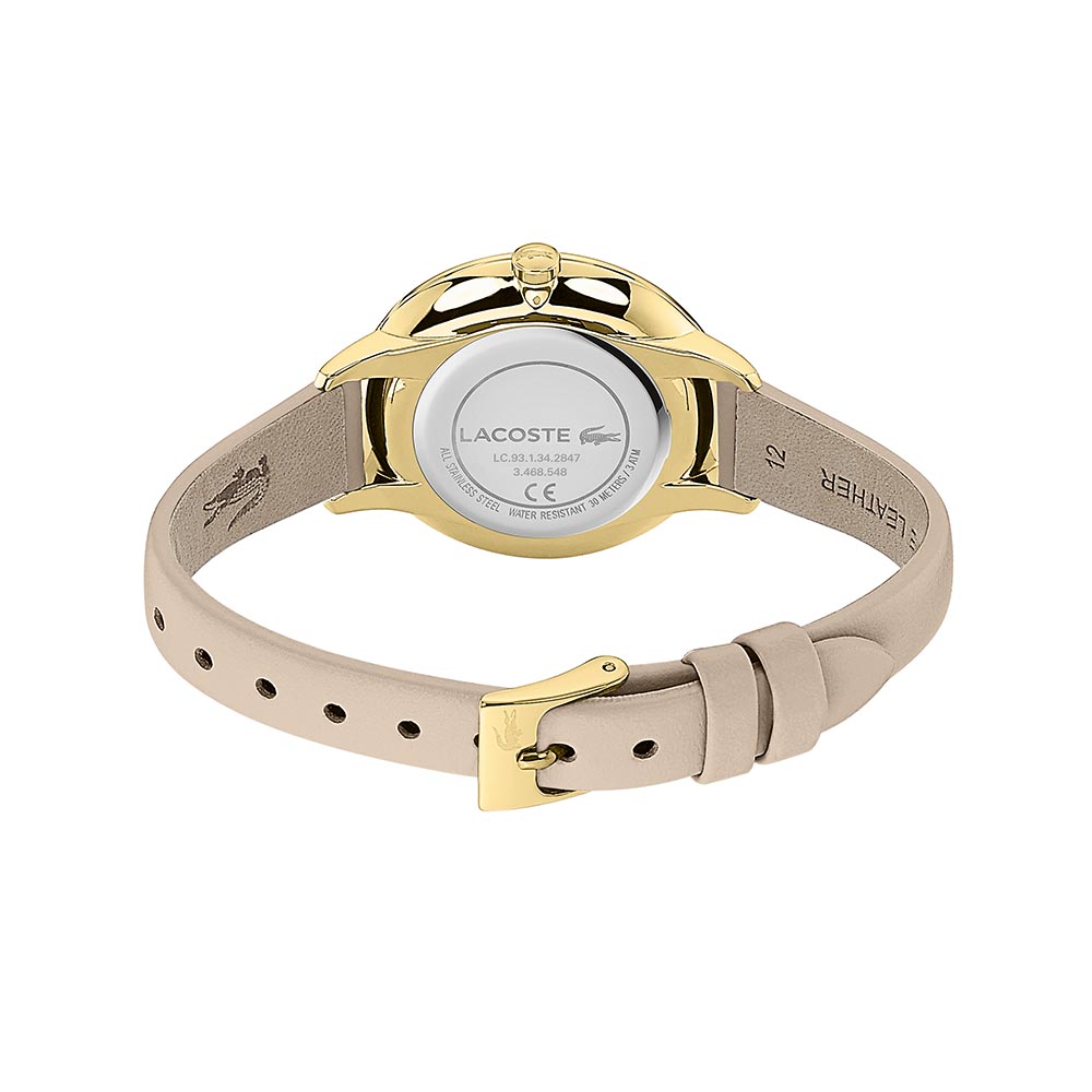 Lacoste Cannes Taupe Leather Women's Watch - 2001126