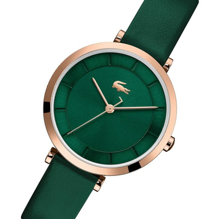 Lacoste Geneva Green Leather Women's Watch - 2001138