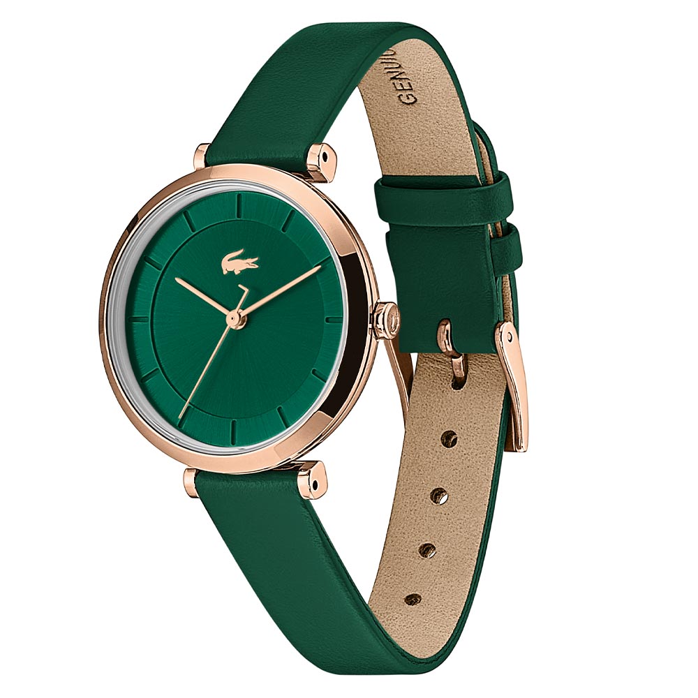 Lacoste Geneva Green Leather Women's Watch - 2001138