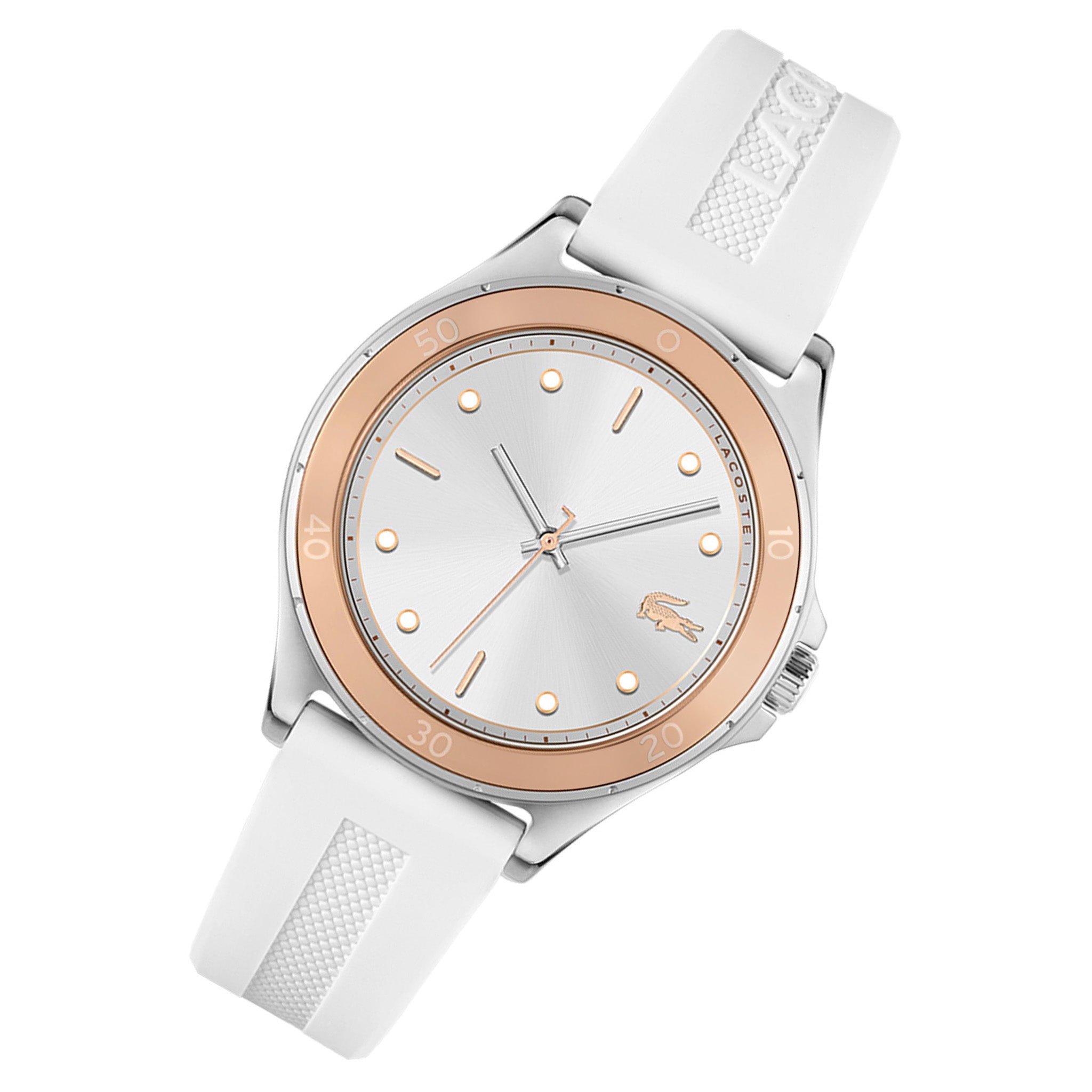 Lacoste Silicone White Dial Women's Watch - 2001225
