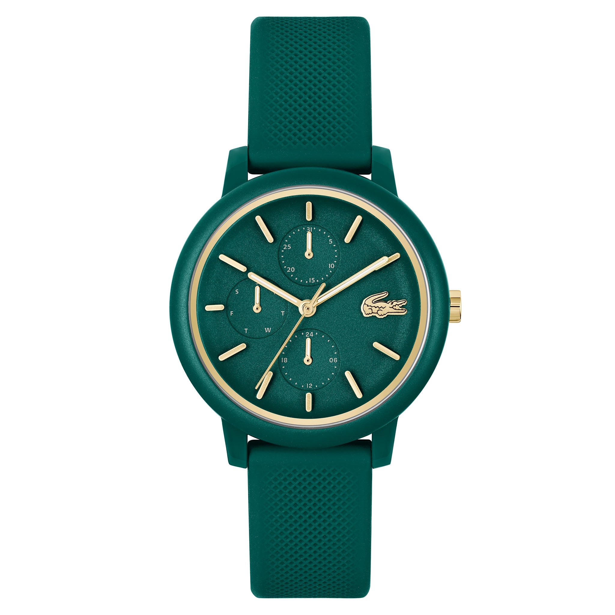Lacoste Silicone Green Dial Multi-function Women's Watch - 2001329