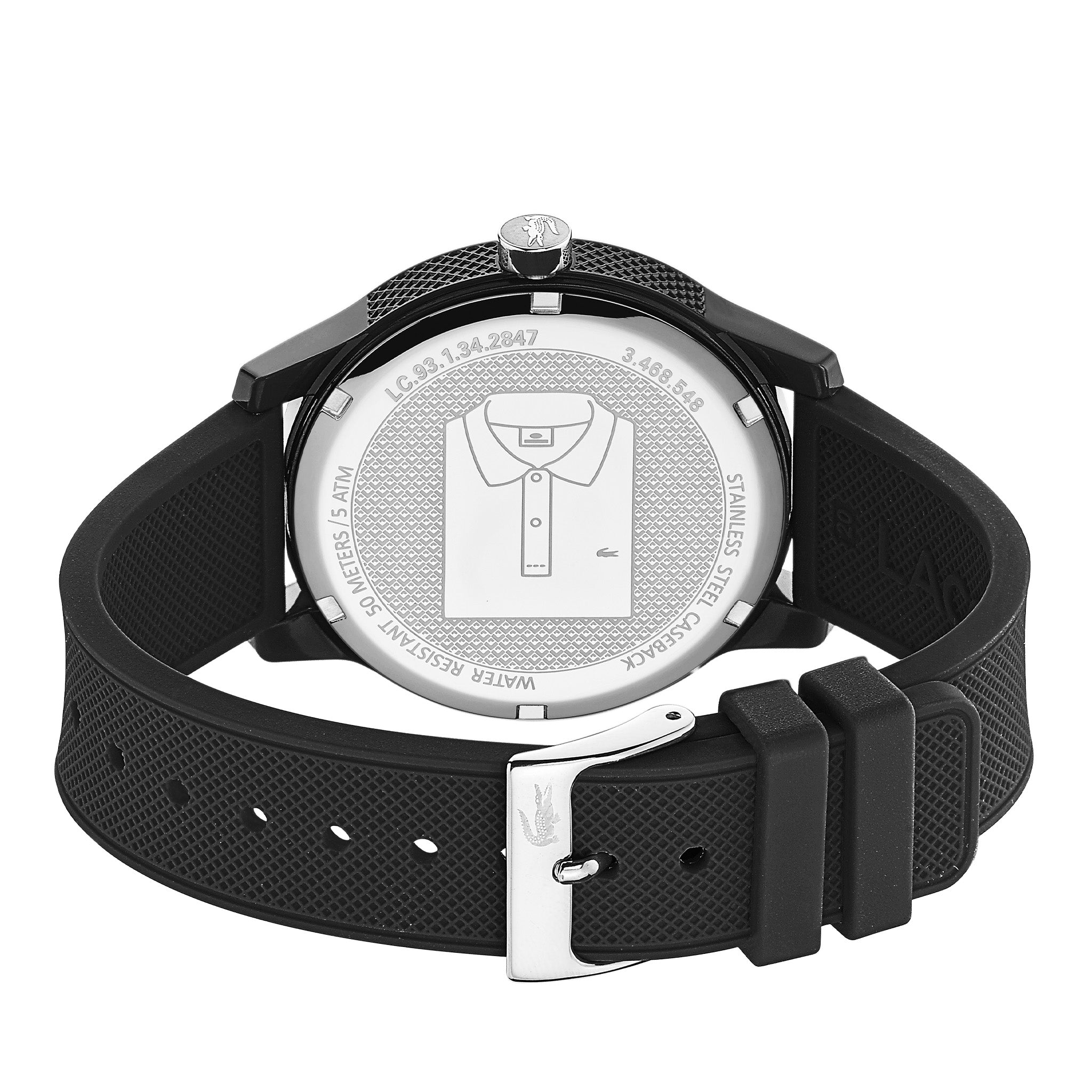Lacoste 12.12 Black Silicone Men's Watch - 2010986