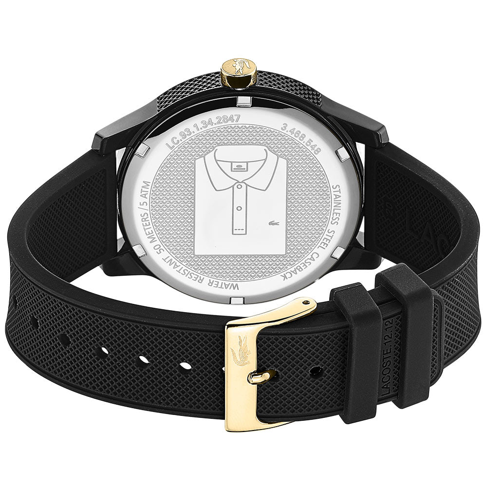 Lacoste 12.12 Black Silicone Men's Watch - 2011010