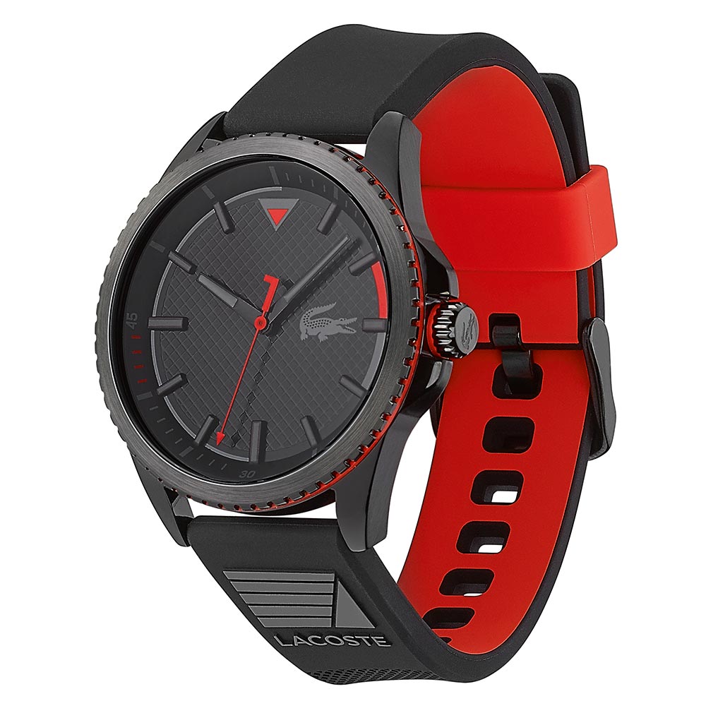 Lacoste Cap Marino Black Silicone Band Men's Watch - 2011029