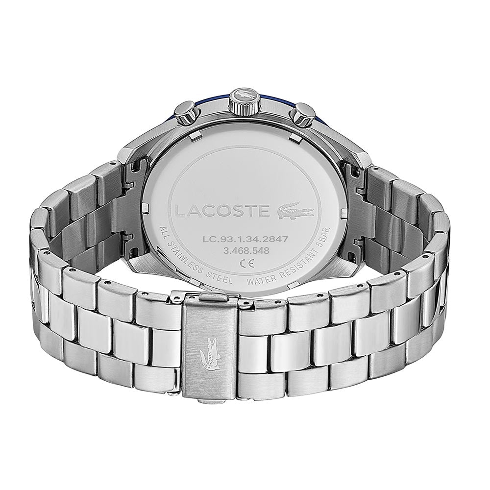 Lacoste Boston Stainless Steel Blue Dial Men's Chrono Watch - 2011081
