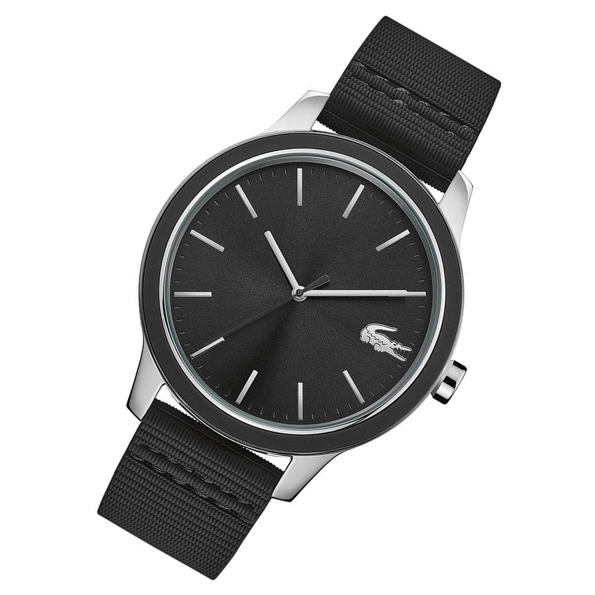 Lacoste 12.12 Black Silicone Band Men's Watch - 2011087
