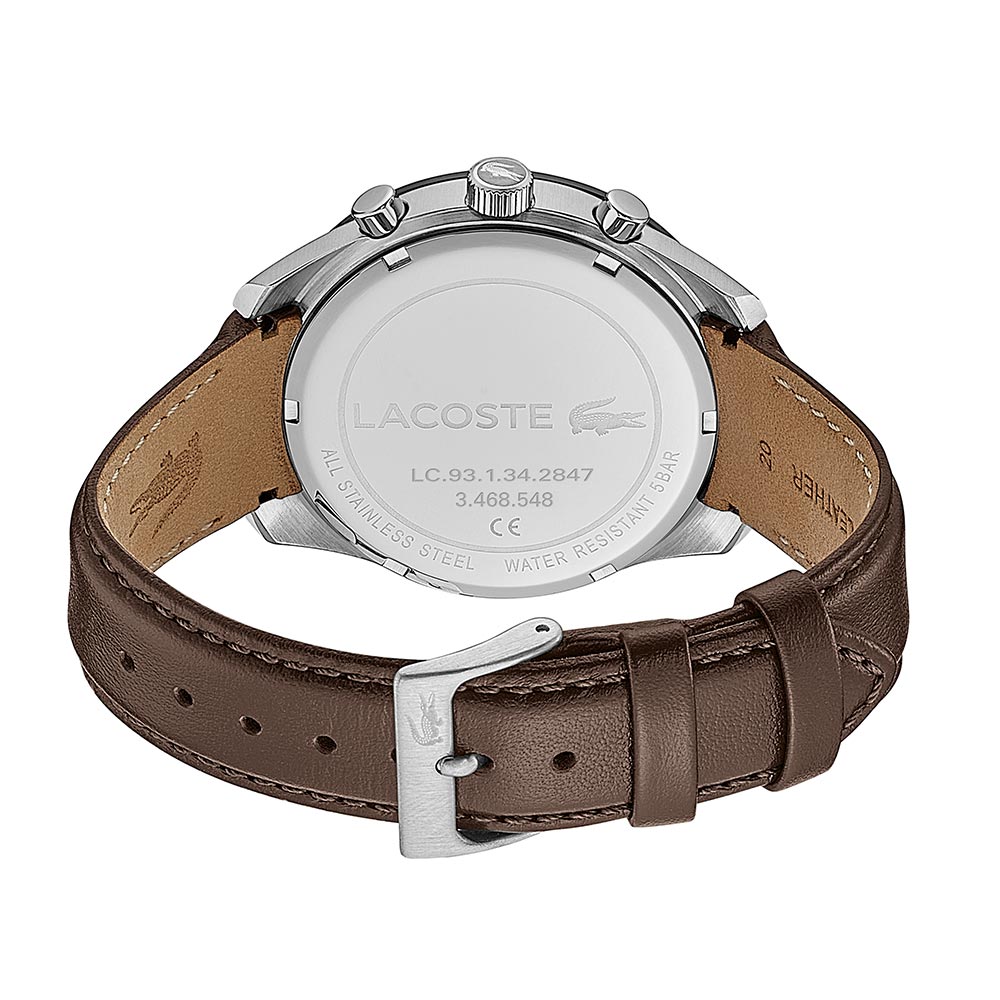 Lacoste Boston Brown Leather Men's Chrono Watch - 2011093