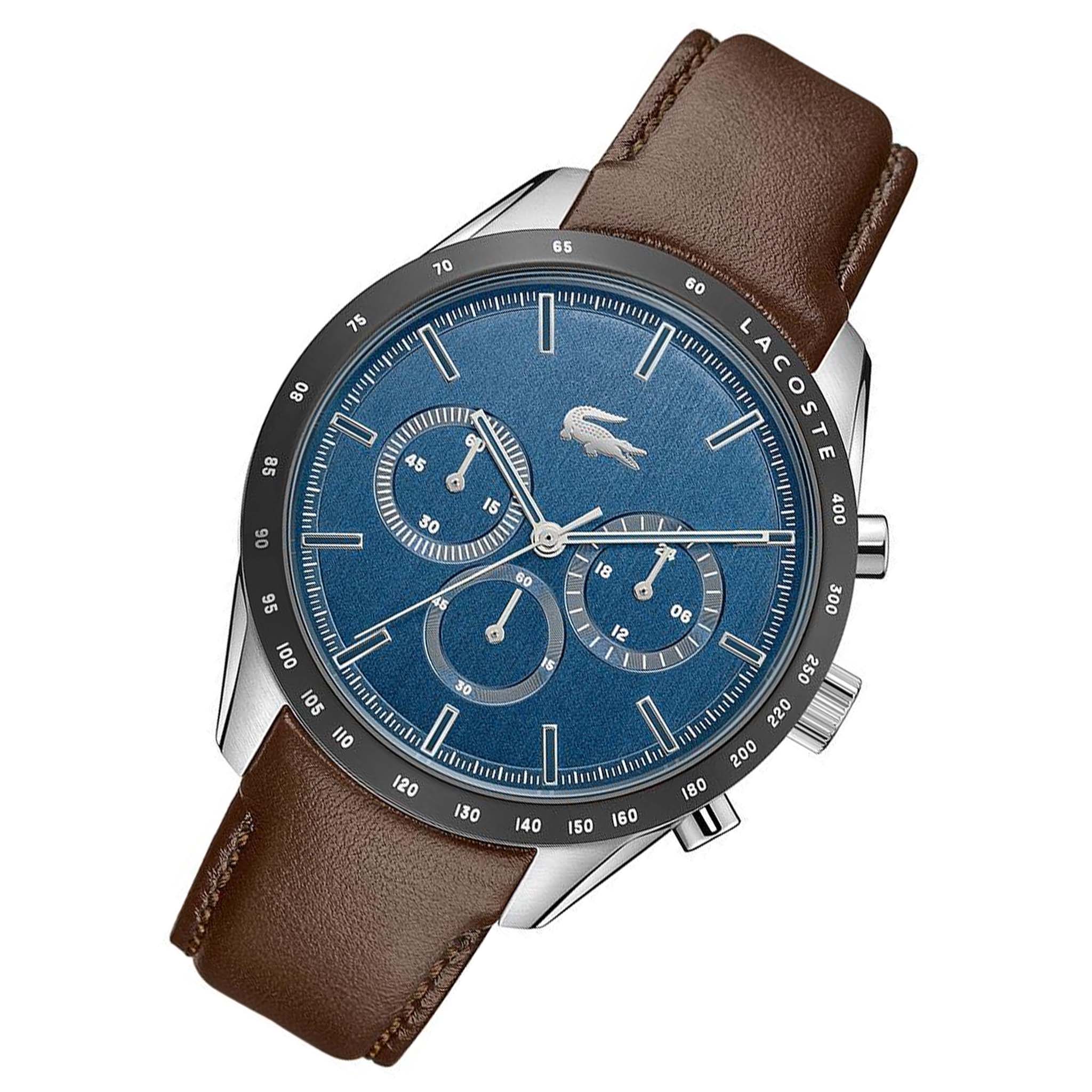 Lacoste Boston Brown Leather Men's Chrono Watch - 2011093