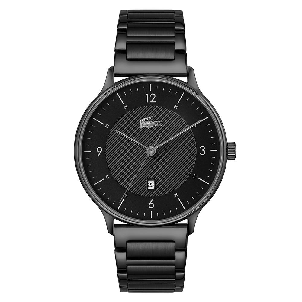 Lacoste Club Grey Steel Black Dial Men's Watch - 2011119