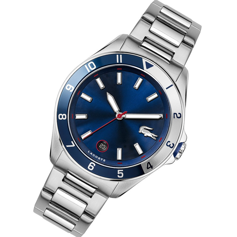 Lacoste Tiebreaker Stainless Steel Blue Dial Men's Watch - 2011127