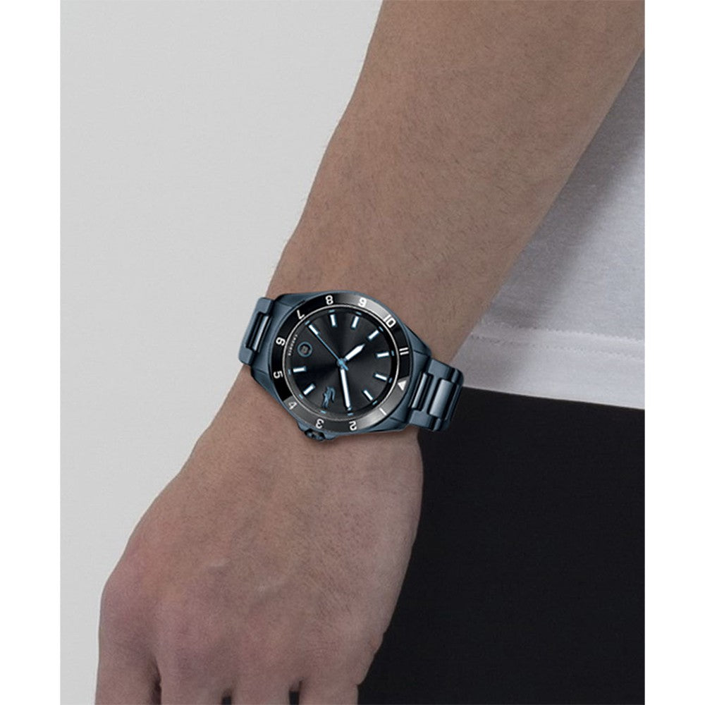 Lacoste Tiebreaker Stainless Steel Black Dial Men's Watch - 2011128