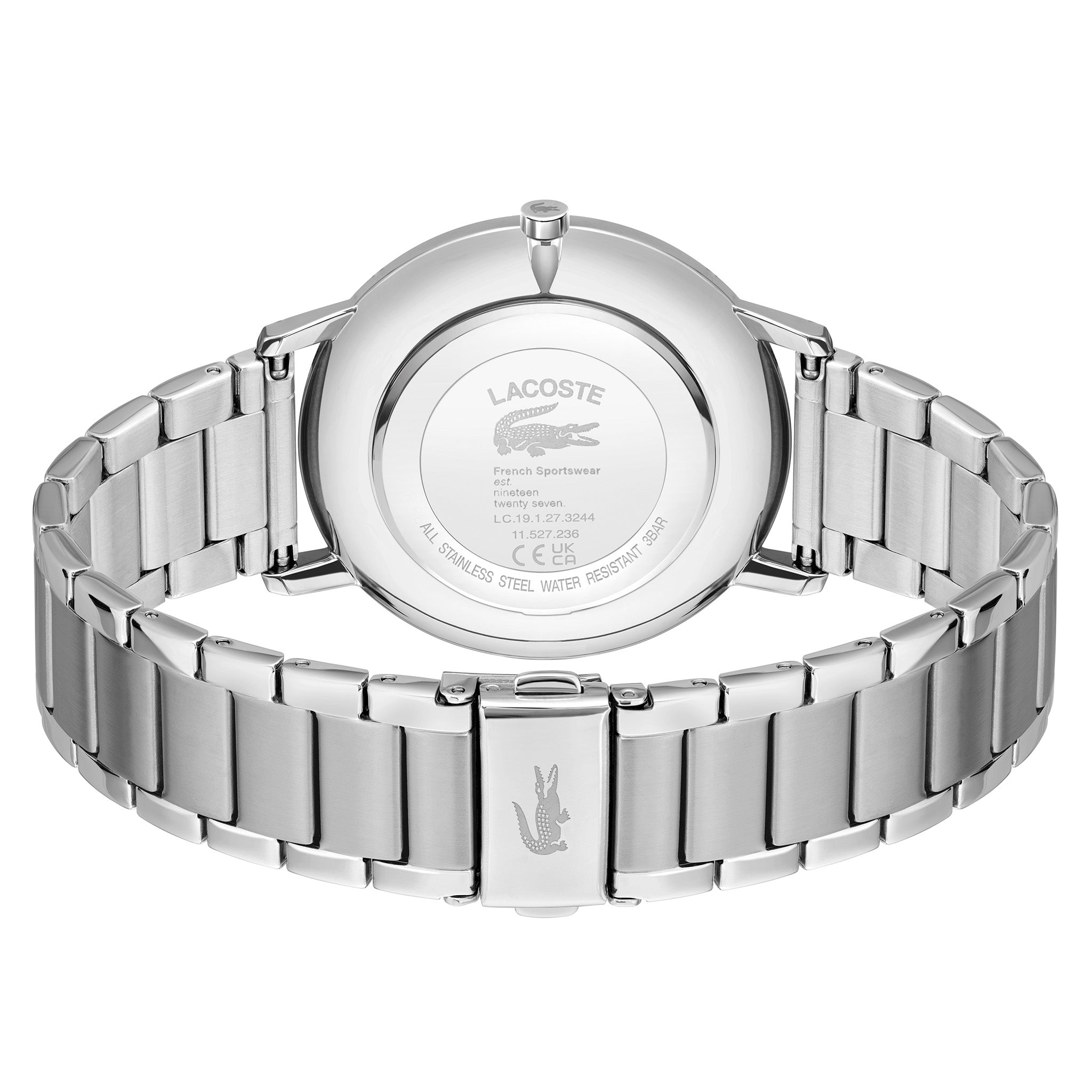 Lacoste Crocorigin Stainless Steel White Dial Men's Watch - 2011214
