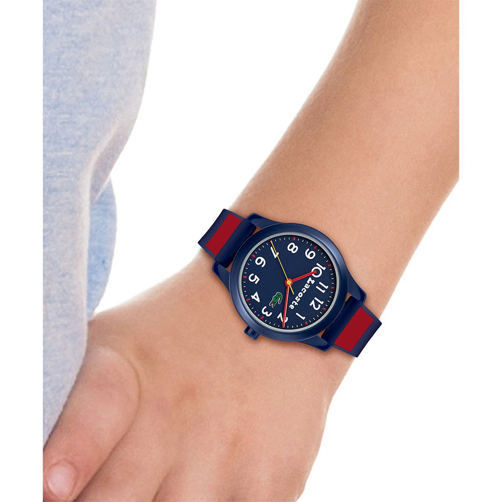 Lacoste 12.12 Blue & Red Silicone Band Kids Watch - 2030035