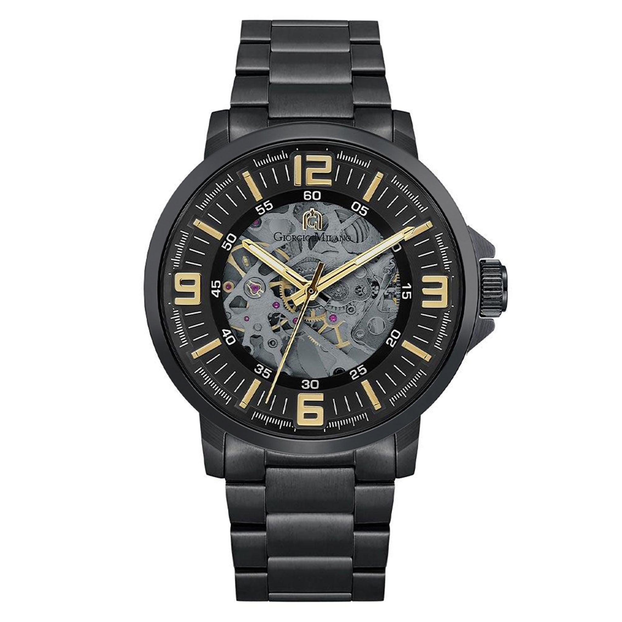 Giorgio Milano Black Steel Automatic Men's Watch - 228SBK3
