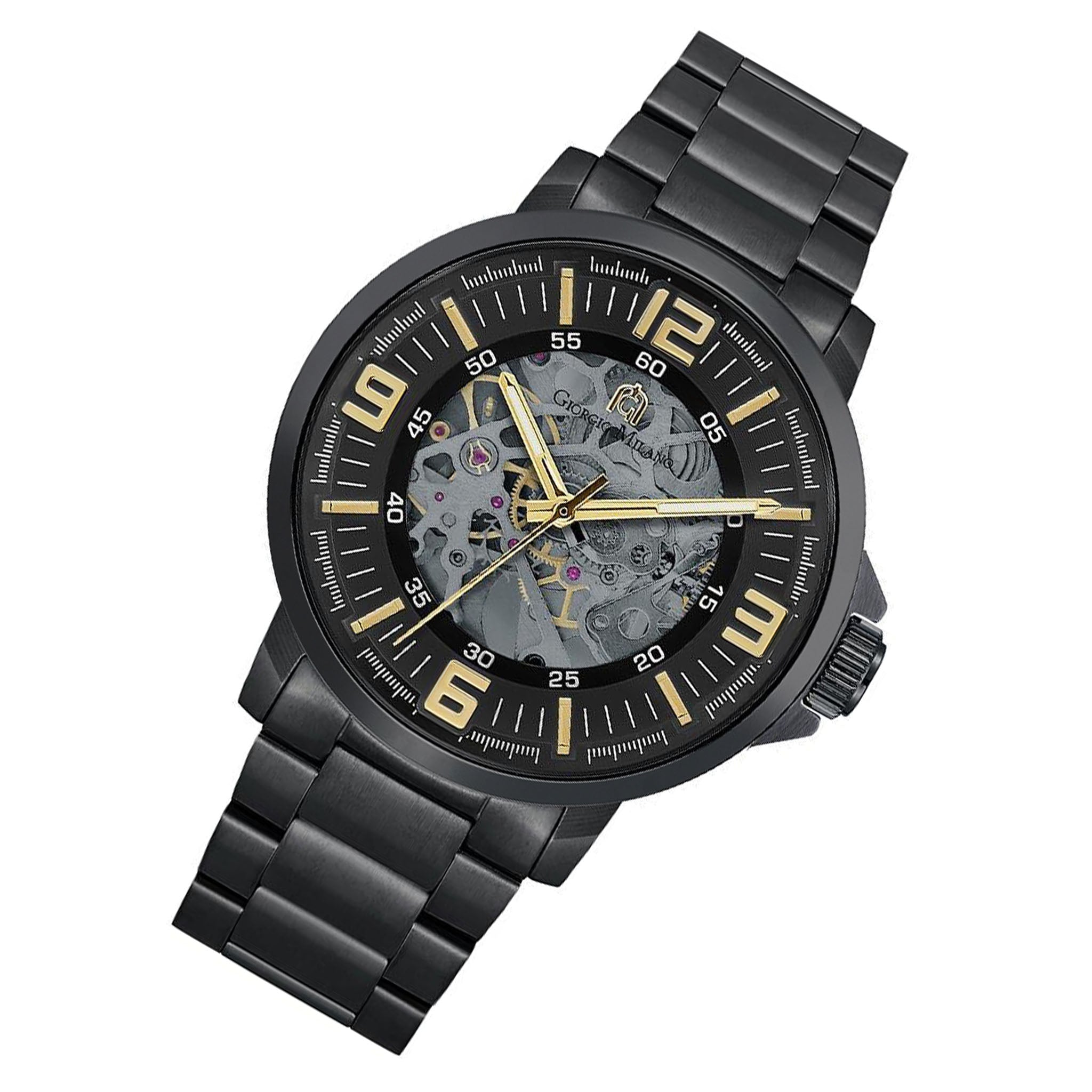 Giorgio Milano Black Steel Automatic Men's Watch - 228SBK3