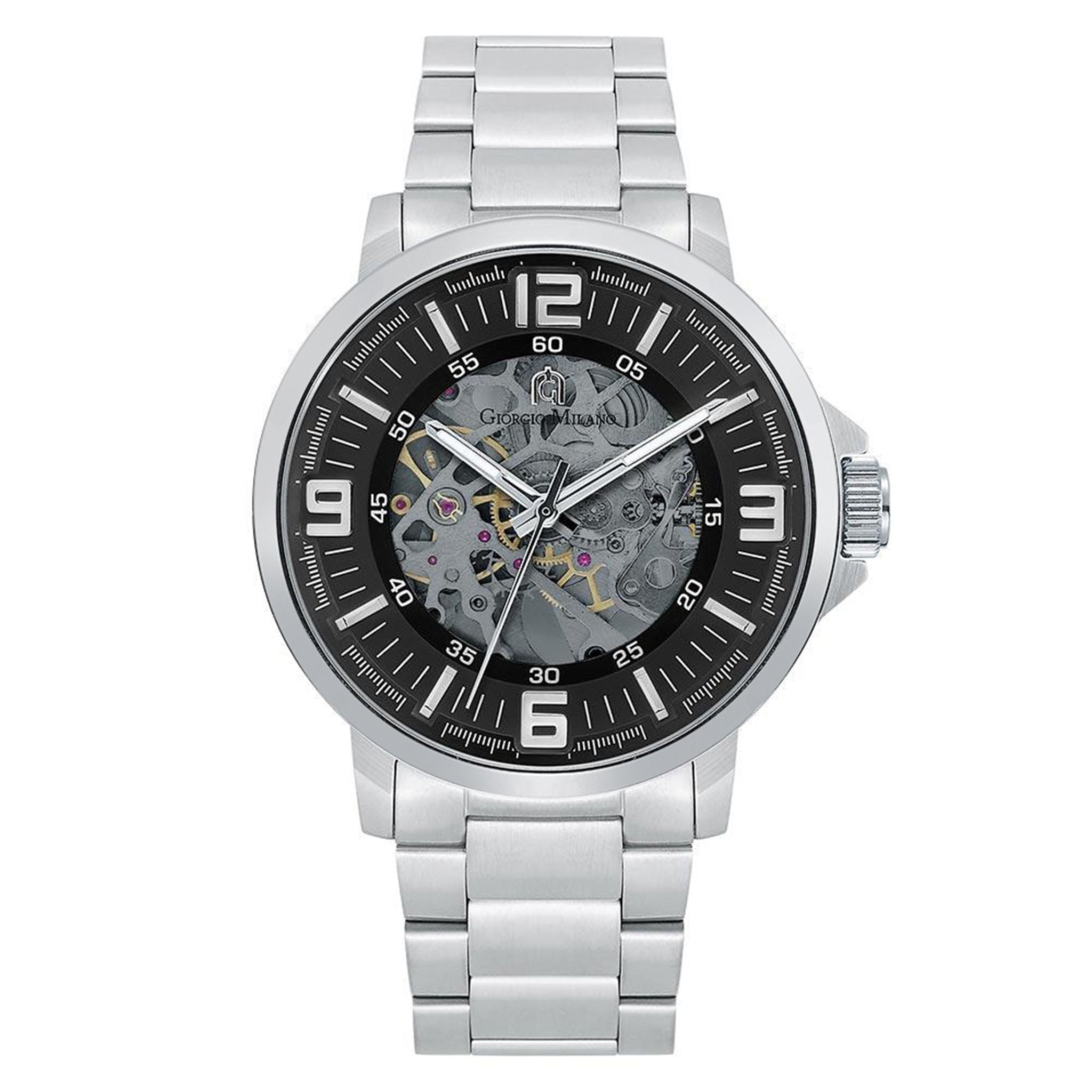 Giorgio Milano Silver Steel Automatic Men's Watch - 228ST3