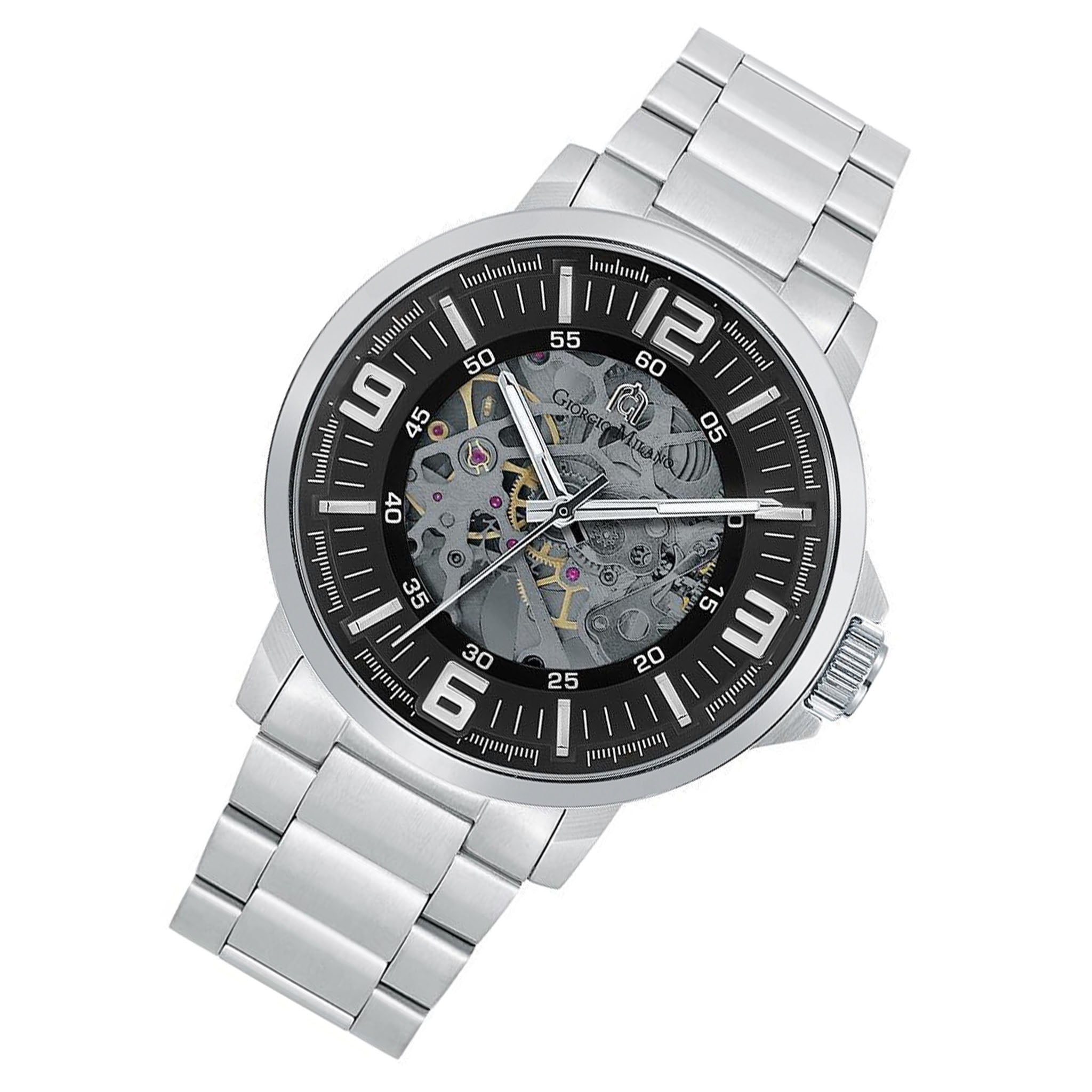 Giorgio Milano Silver Steel Automatic Men's Watch - 228ST3