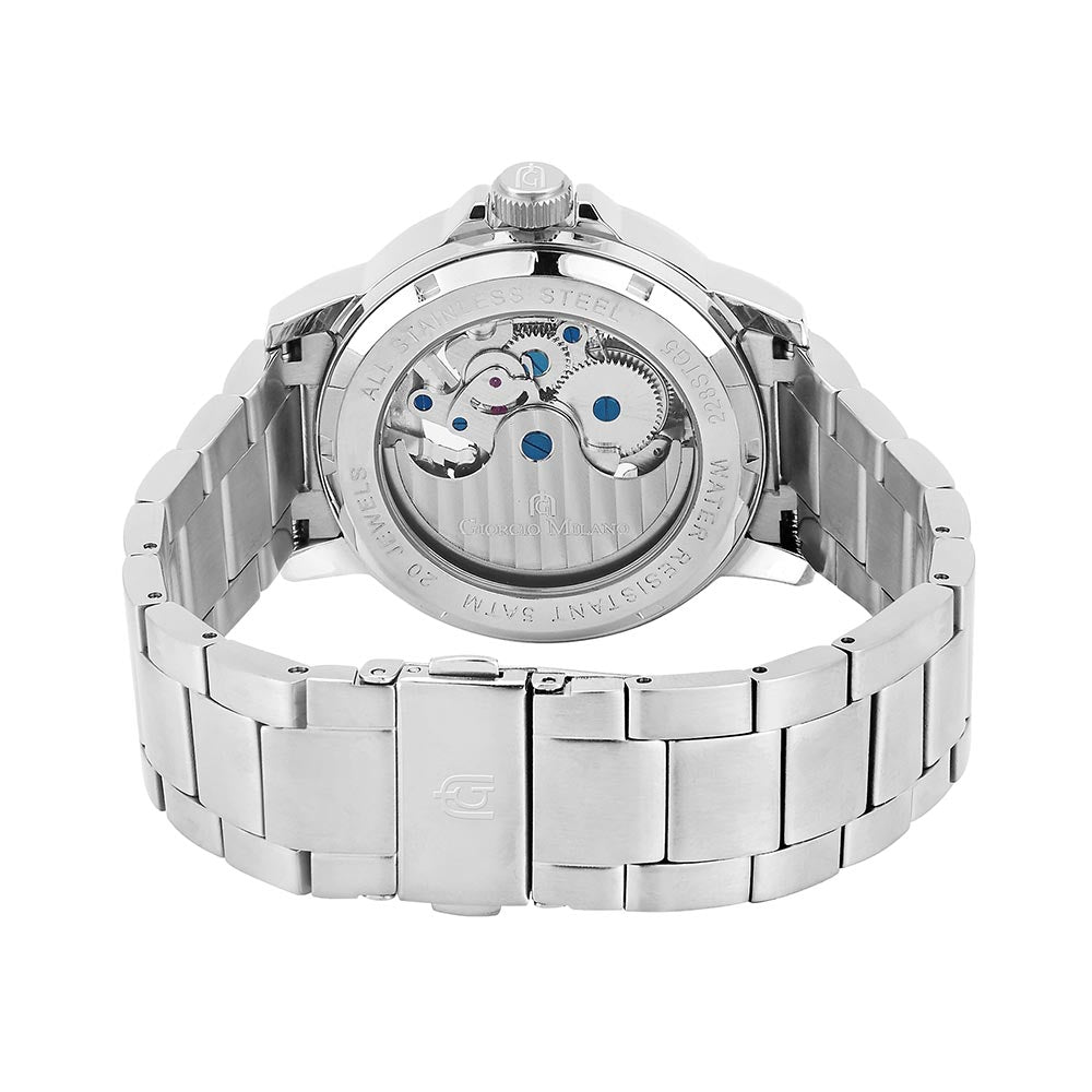 Giorgio Milano Silver Steel Automatic Men's Watch - 228ST3