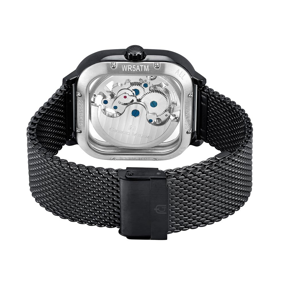 Giorgio Milano Black Mesh Automatic Men's Watch - 229SBK15