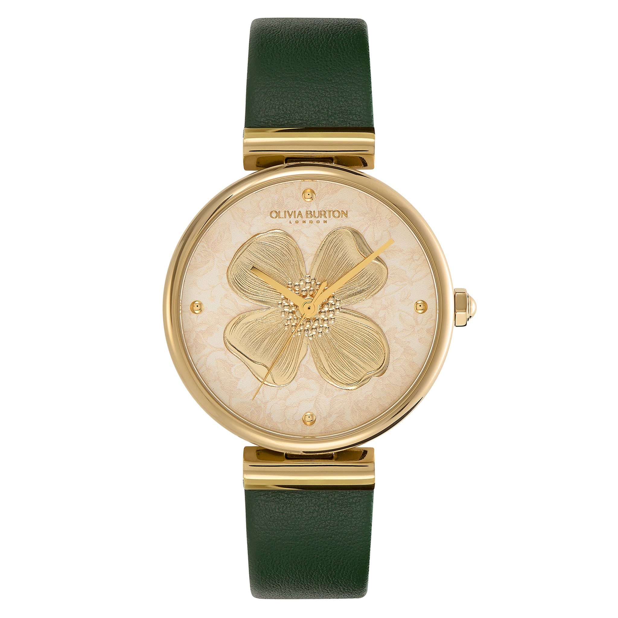 Olivia Burton Green Leather Light Gold Dial Women's Watch - 24000092 – The  Watch Factory Australia