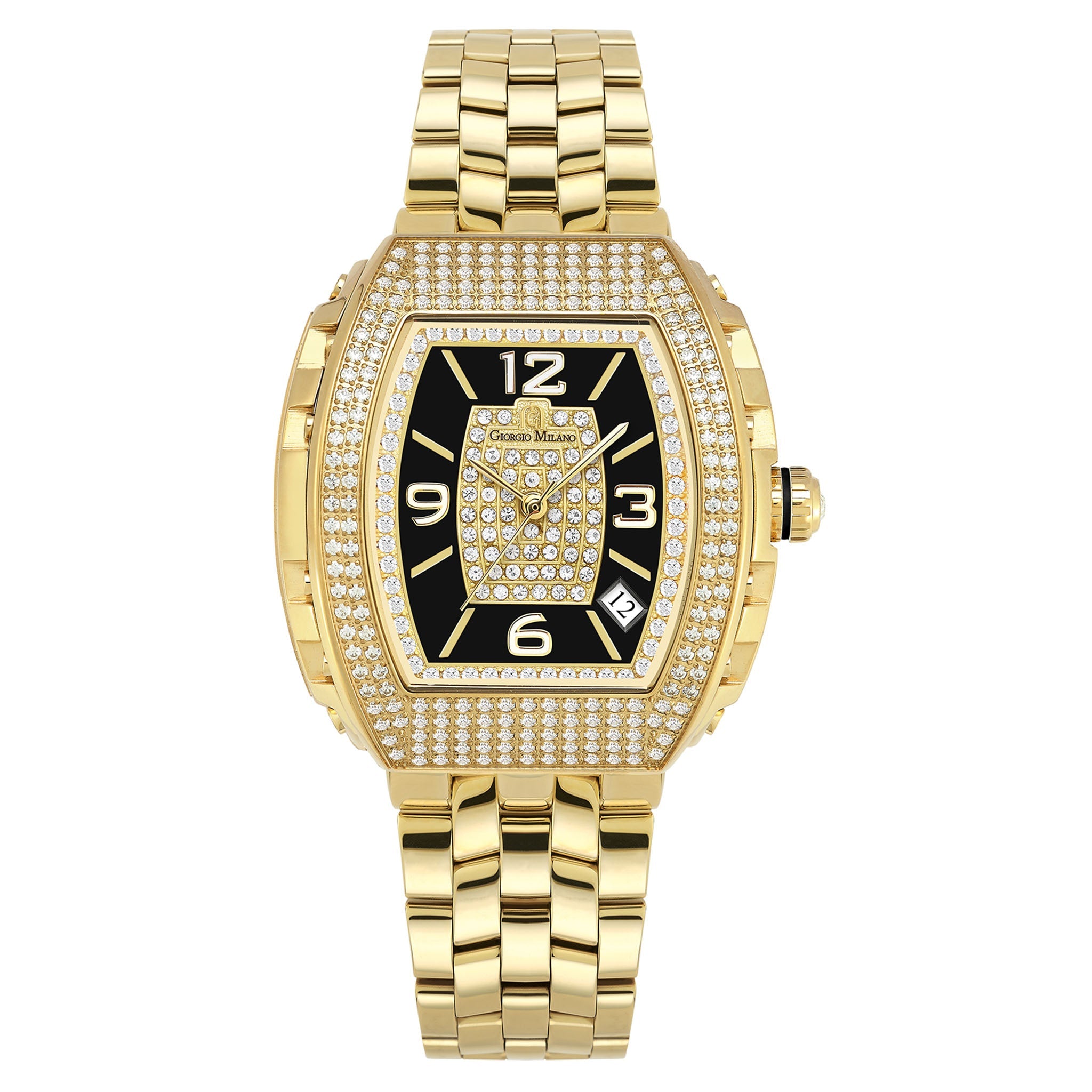 Giorgio Milano Gold Steel Black Dial Women's Watch - 242SG3M