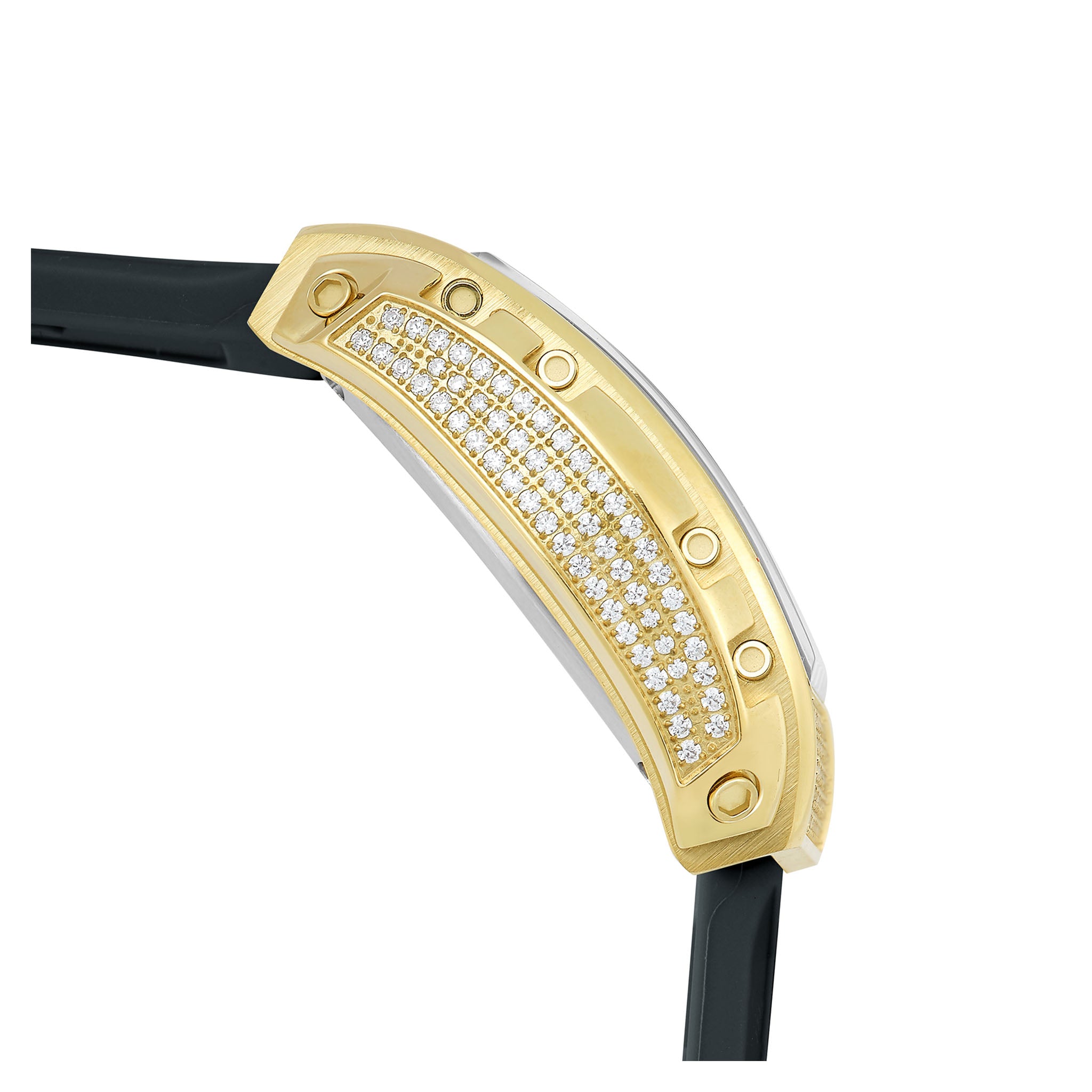 Giorgio Milano Black Silicone Gold Dial Women's Watch - 242SG513