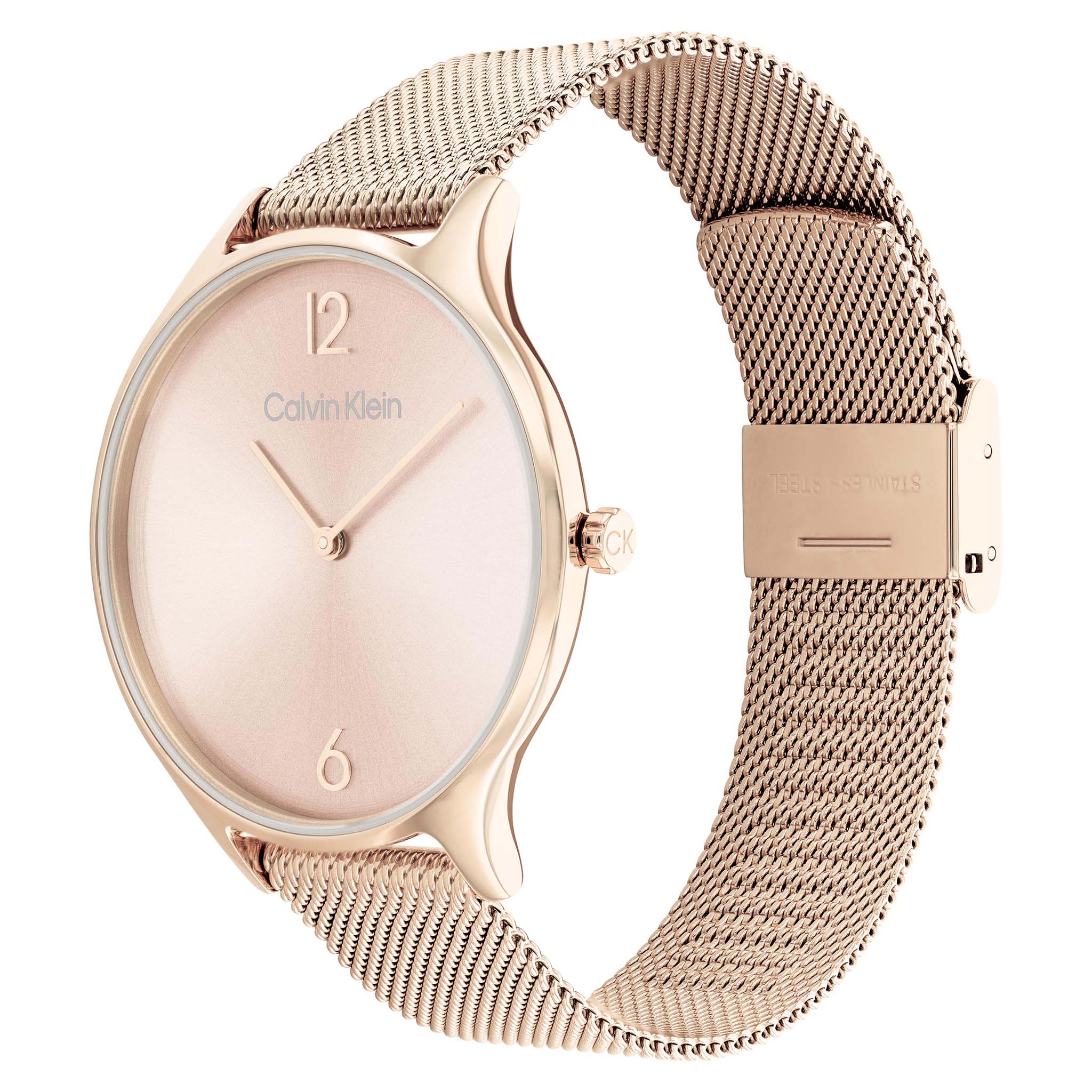Calvin Klein Carnation Gold Mesh Women's Watch - 25200002