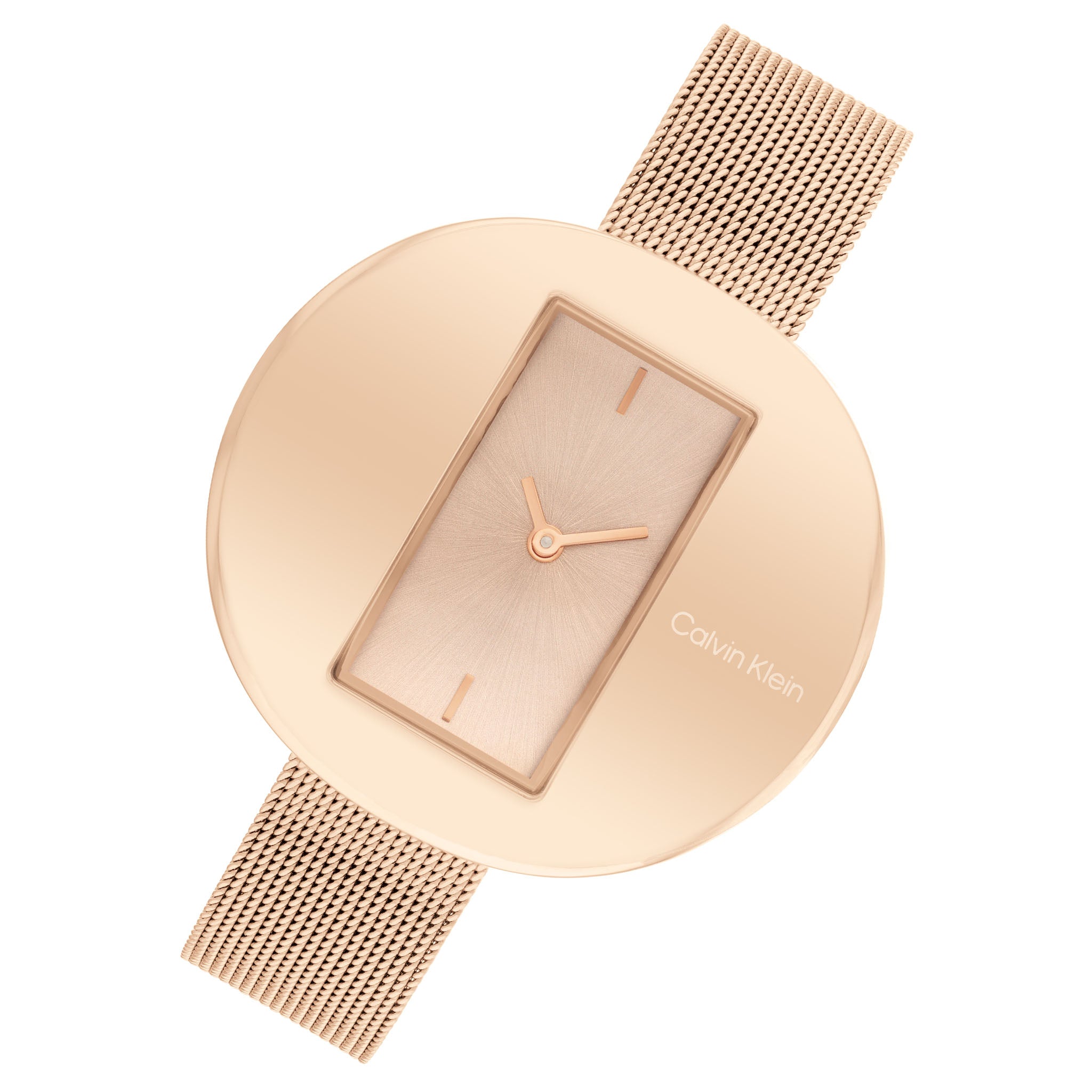 Calvin Klein Steel Mesh Carnation Gold Dial Women's Watch - 25200017