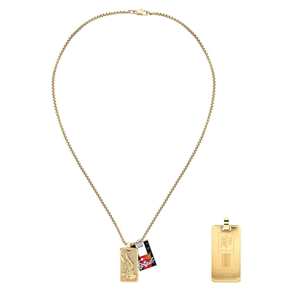 Tommy Hilfiger Tommy Hilfiger Jewellery Space Jam Gold Steel Steel Men's Pendant Necklace - 2790321