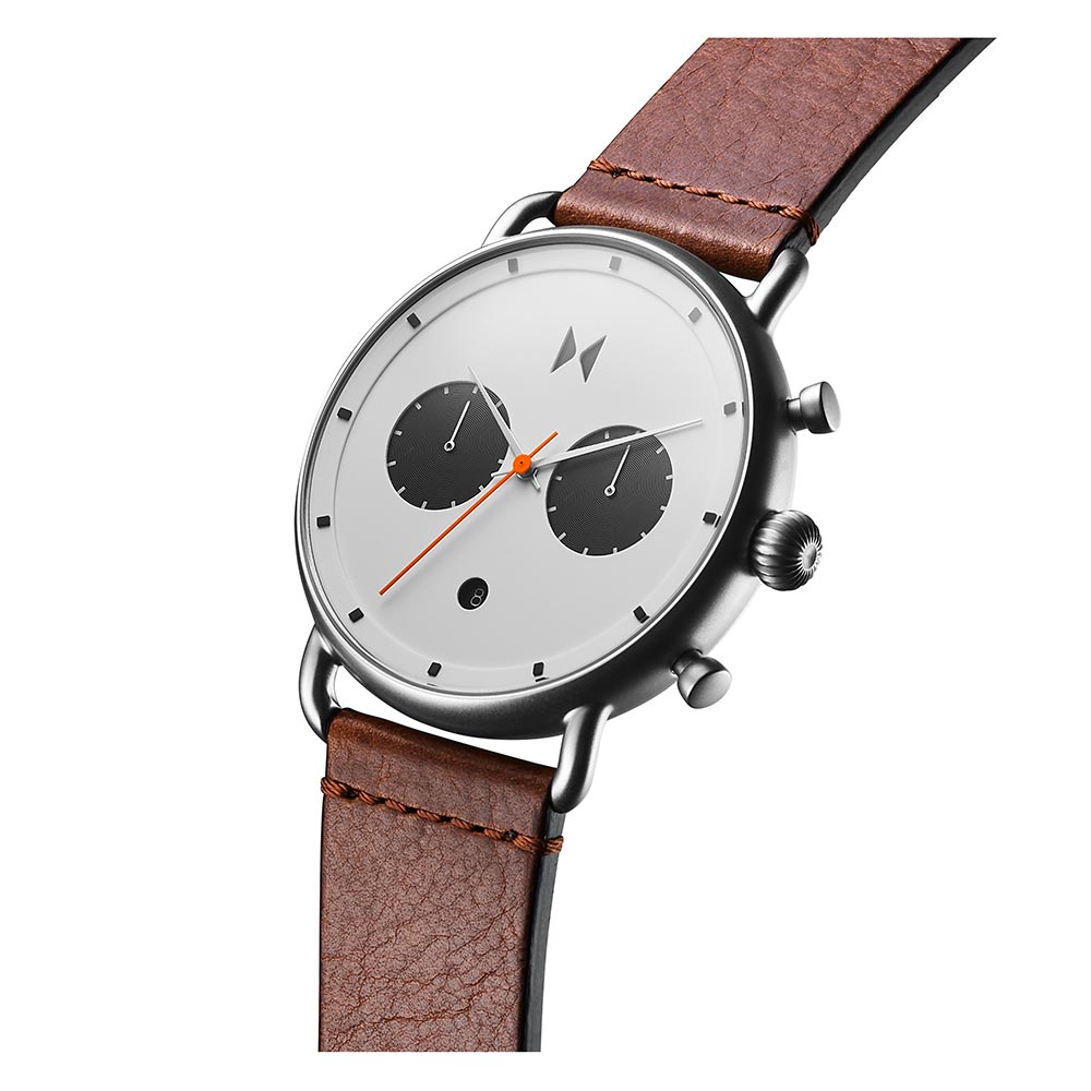 MVMT Blacktop Camel Leather Men's Chrono Watch - 28000010D