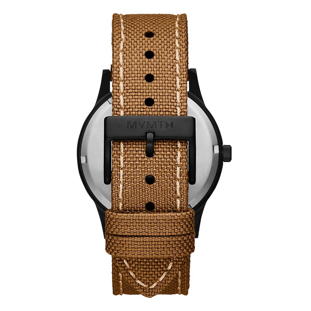 MVMT Field Brown Fabric Band Black Dial Men's Watch - 28000017D