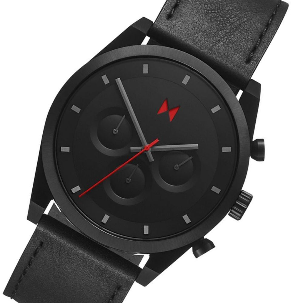 MVMT Element Ember Black Leather Men's Watch - 28000045D