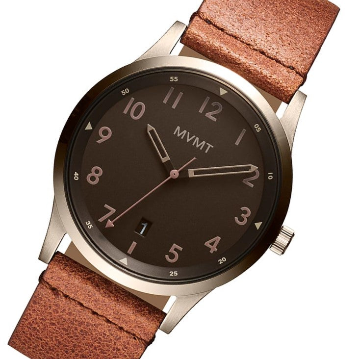 MVMT Field Brown Leather Men's Watch - 28000065D