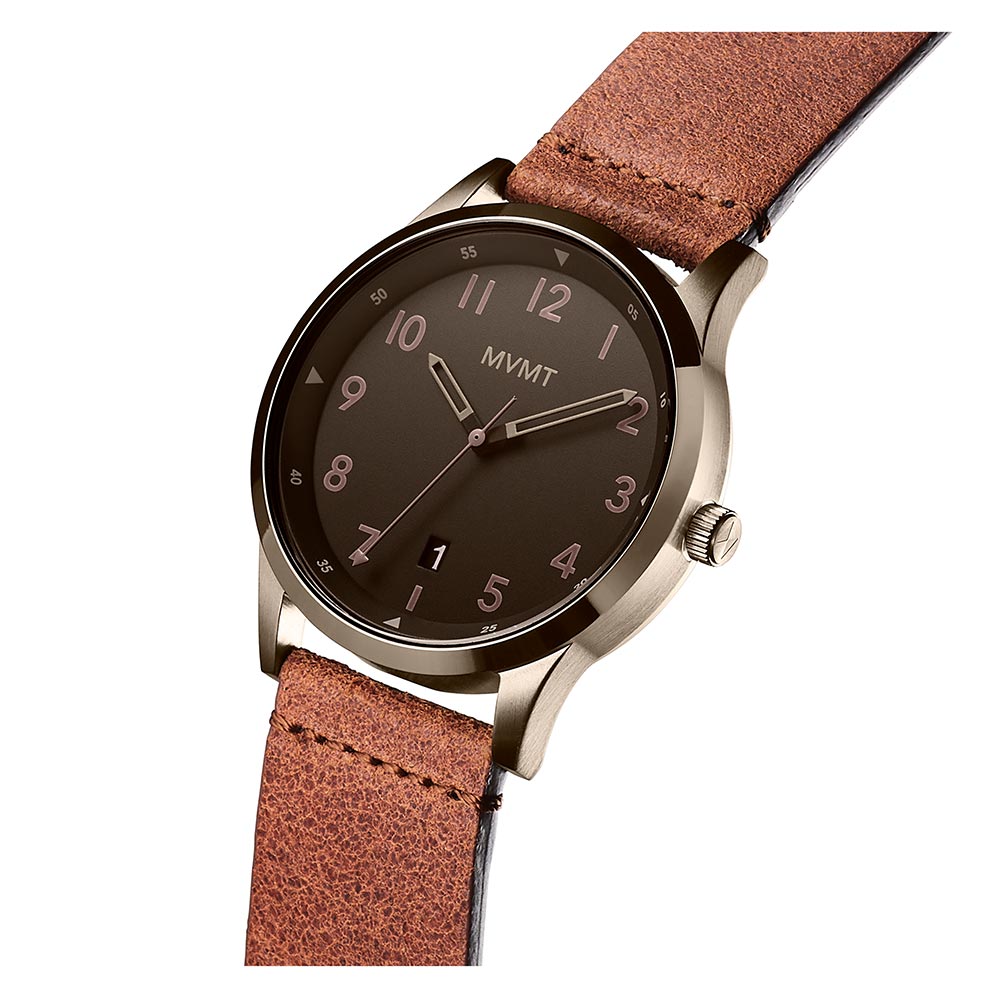 MVMT Field Brown Leather Men's Watch - 28000065D