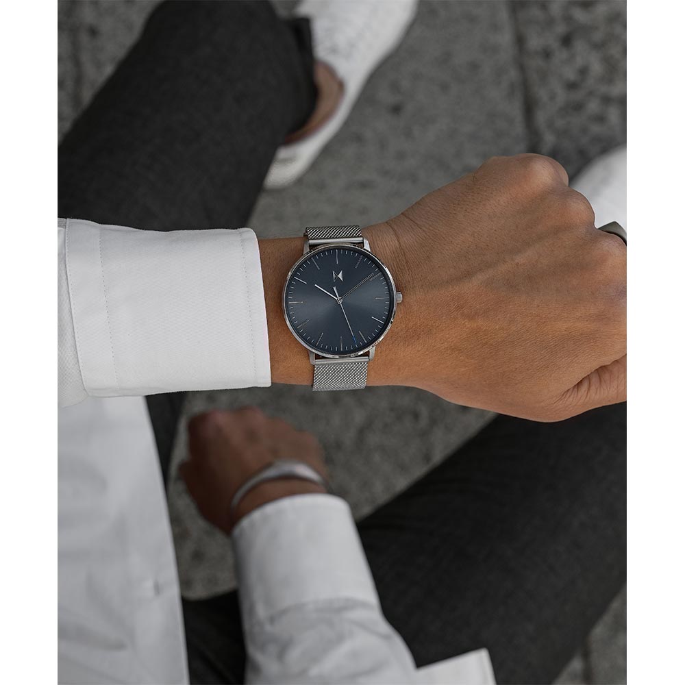 MVMT Legacy Silver Mesh Men's Watch - 28000089D