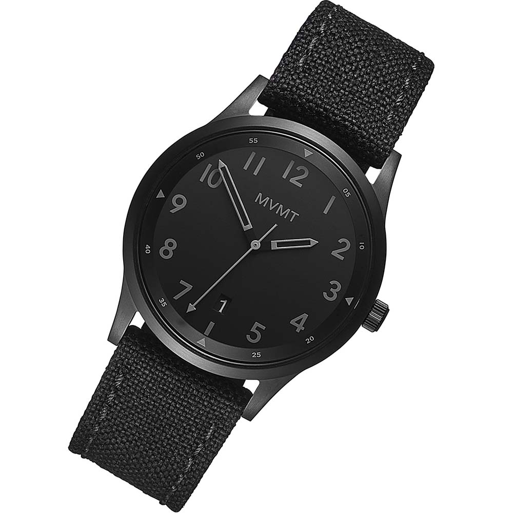 MVMT Field 41 MM Fabric Band Black Dial Men's Watch - 28000111D