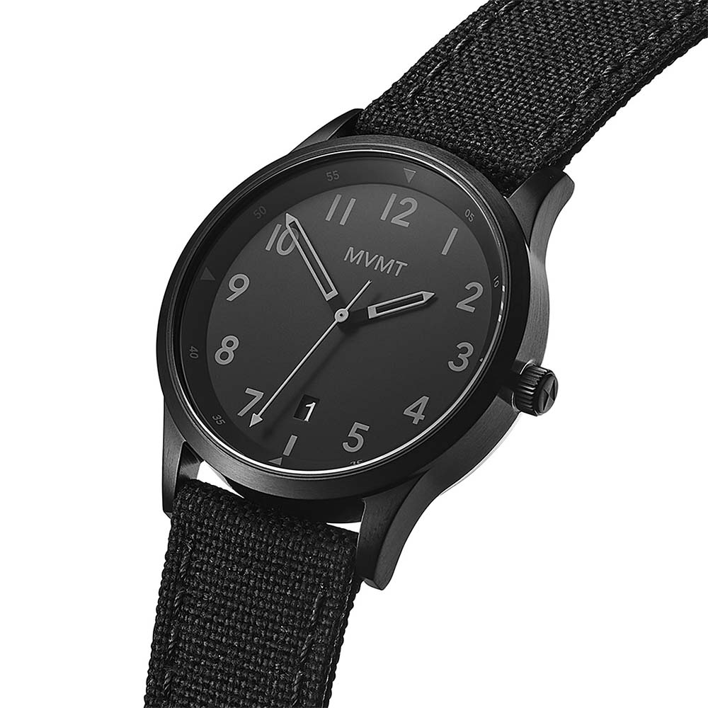 MVMT Field 41 MM Fabric Band Black Dial Men's Watch - 28000111D